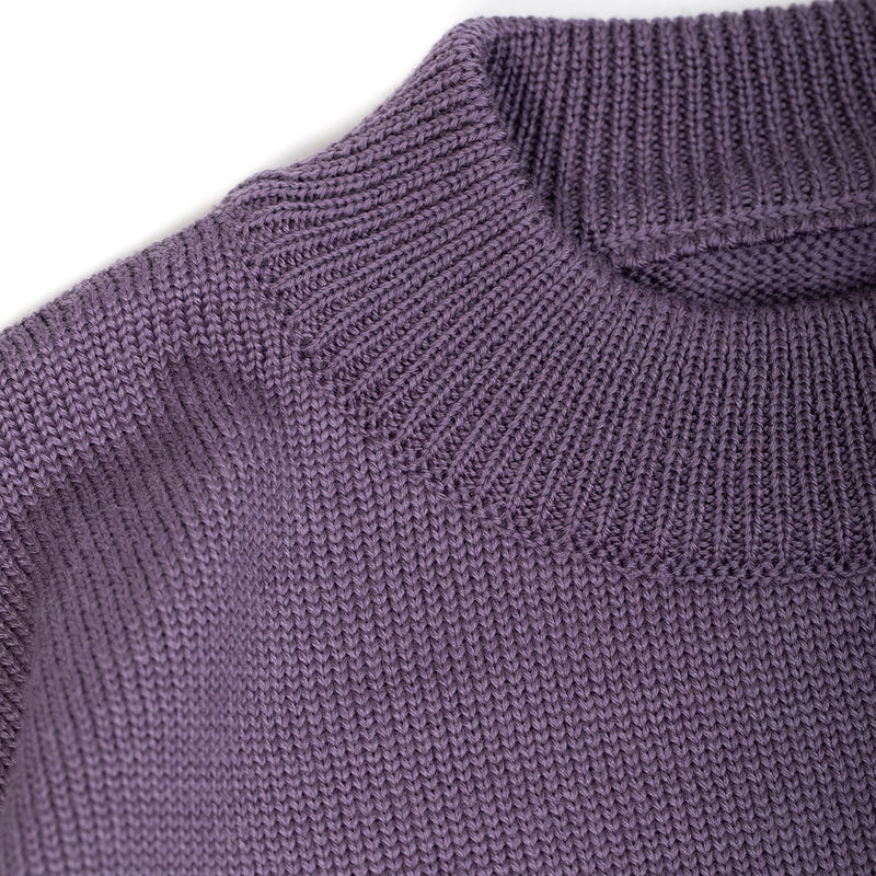 Dyce Sweater - Merino Wool Jersey - Purple