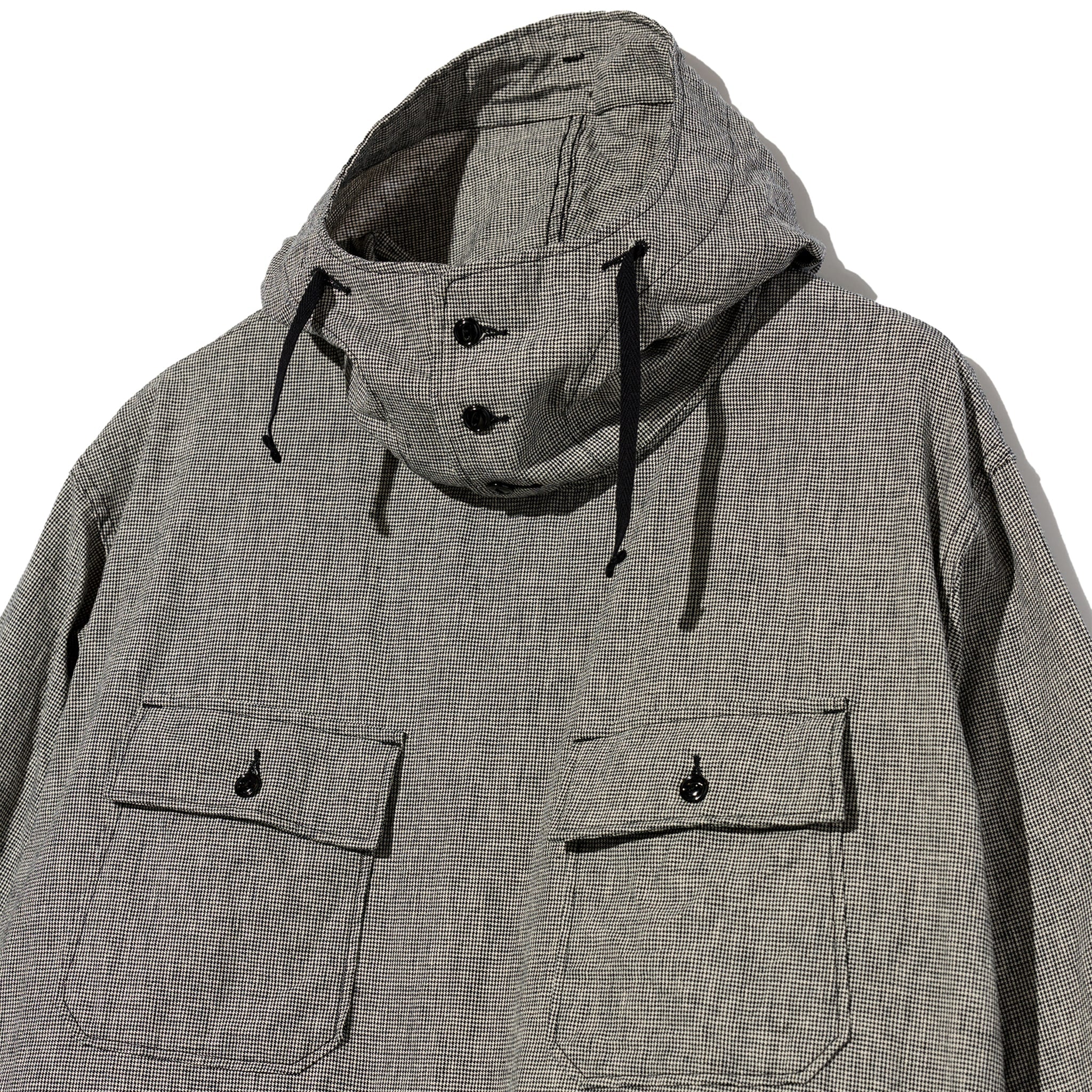 Engineered Garments Cagoule Shirt Black/Grey CL Houndstooth