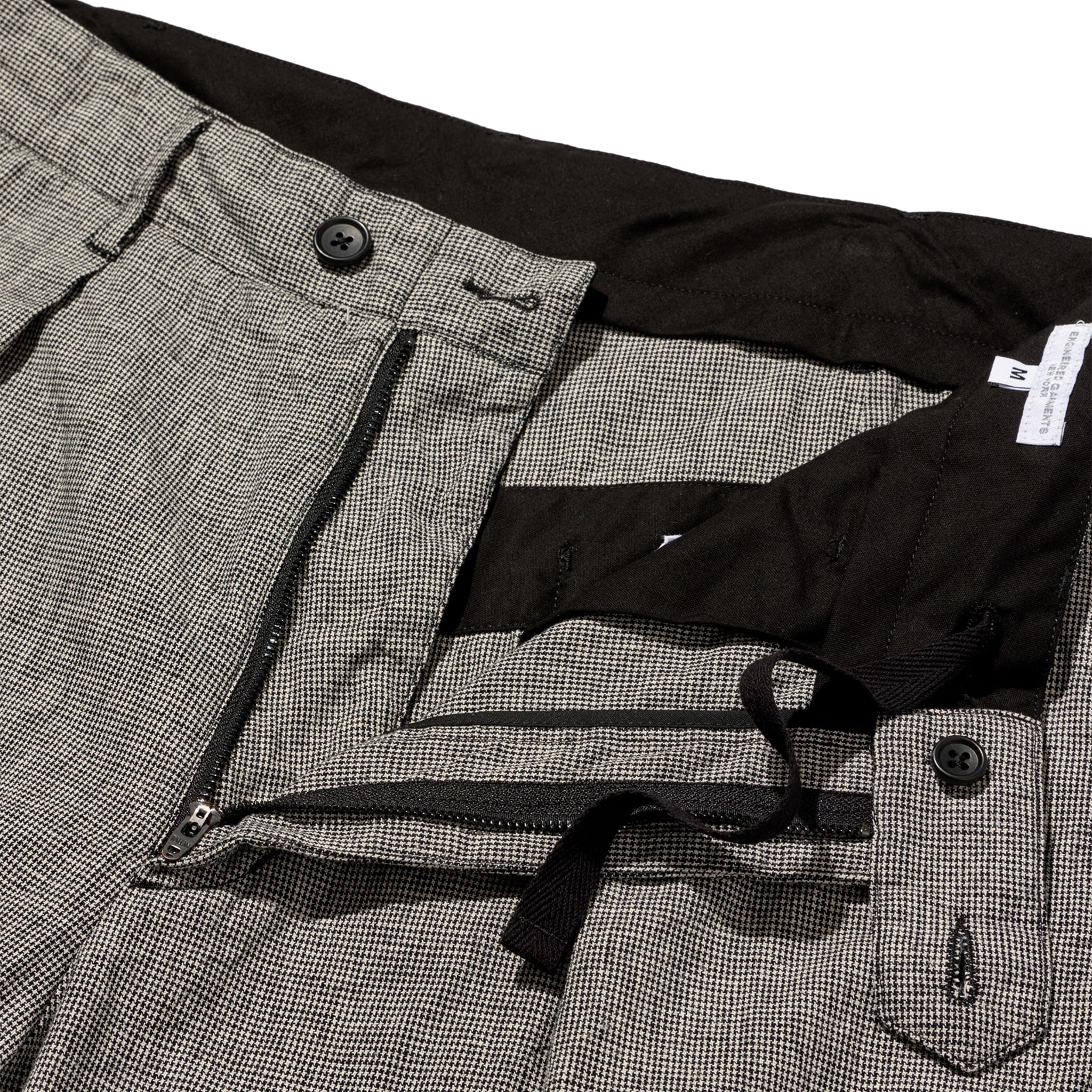 Engineered Garments Carlyle Pant Black/Grey CL Houndstooth | BlackBlue