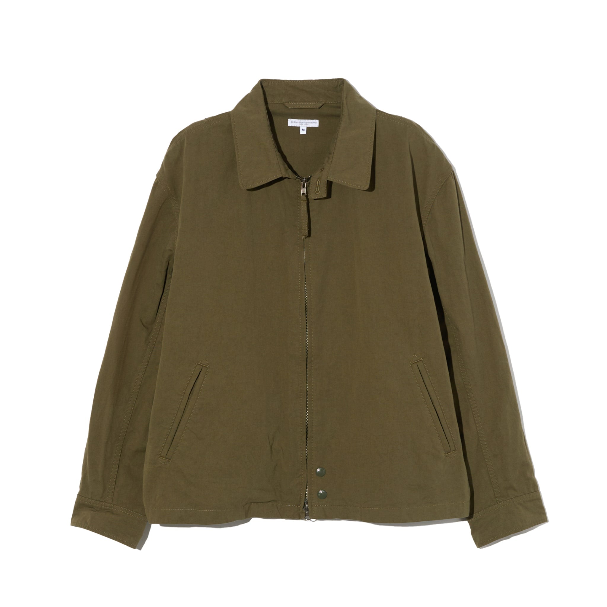 Claigton Jacket - Olive Cotton Sanded Cloth