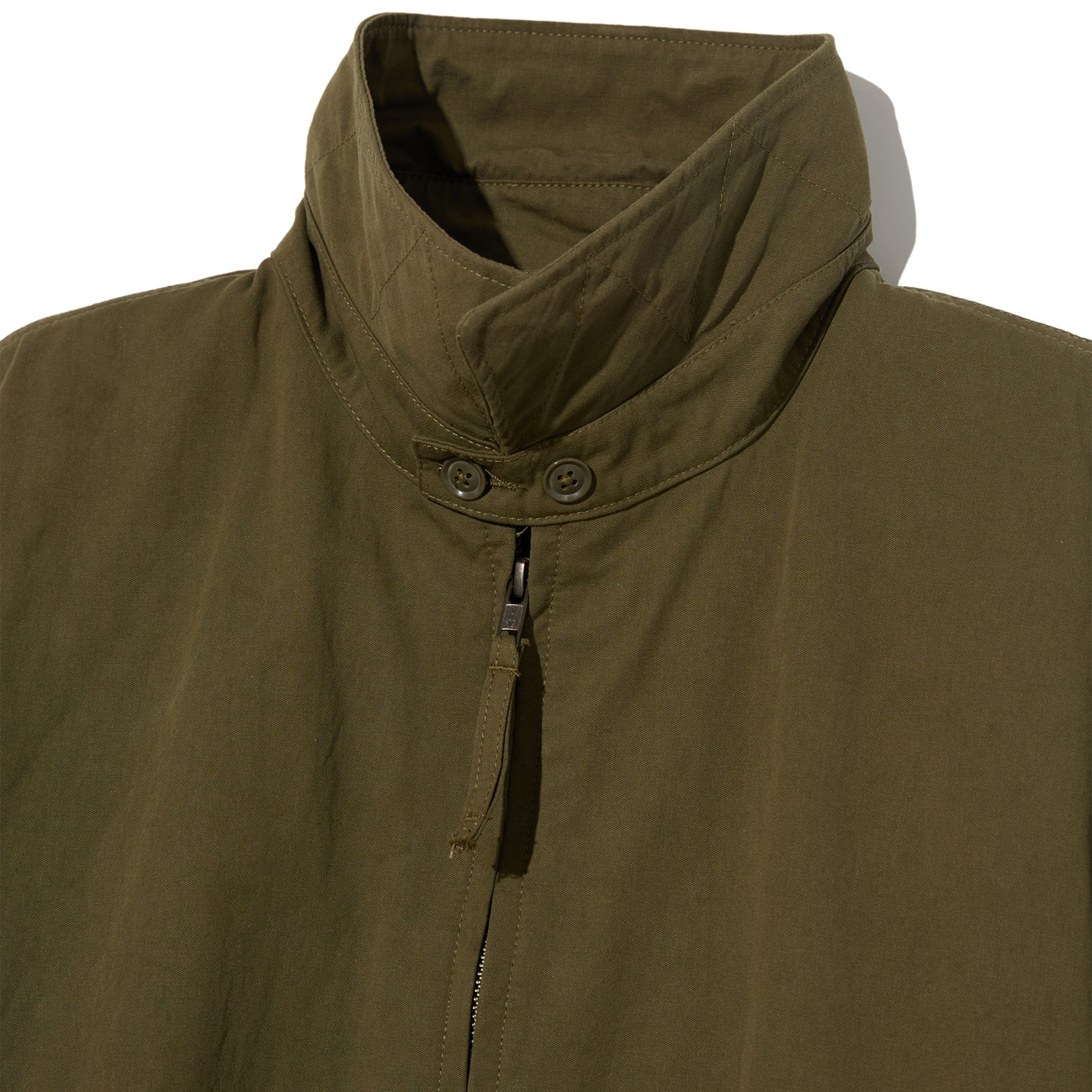 Engineered Garments Claigton Jacket Olive Cotton Sanded Cloth