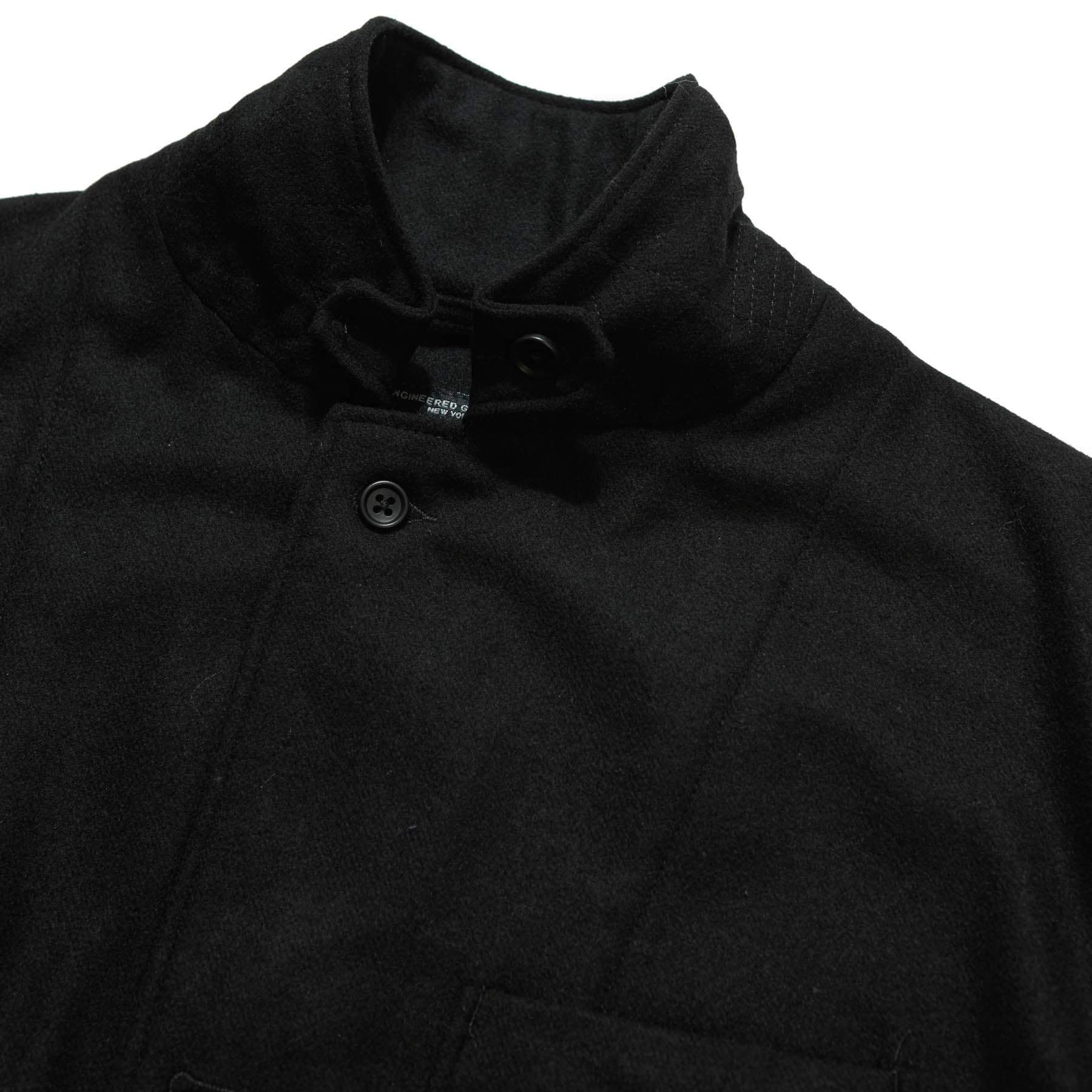 Loiter Jacket - Black Solid Poly Wool Flannel