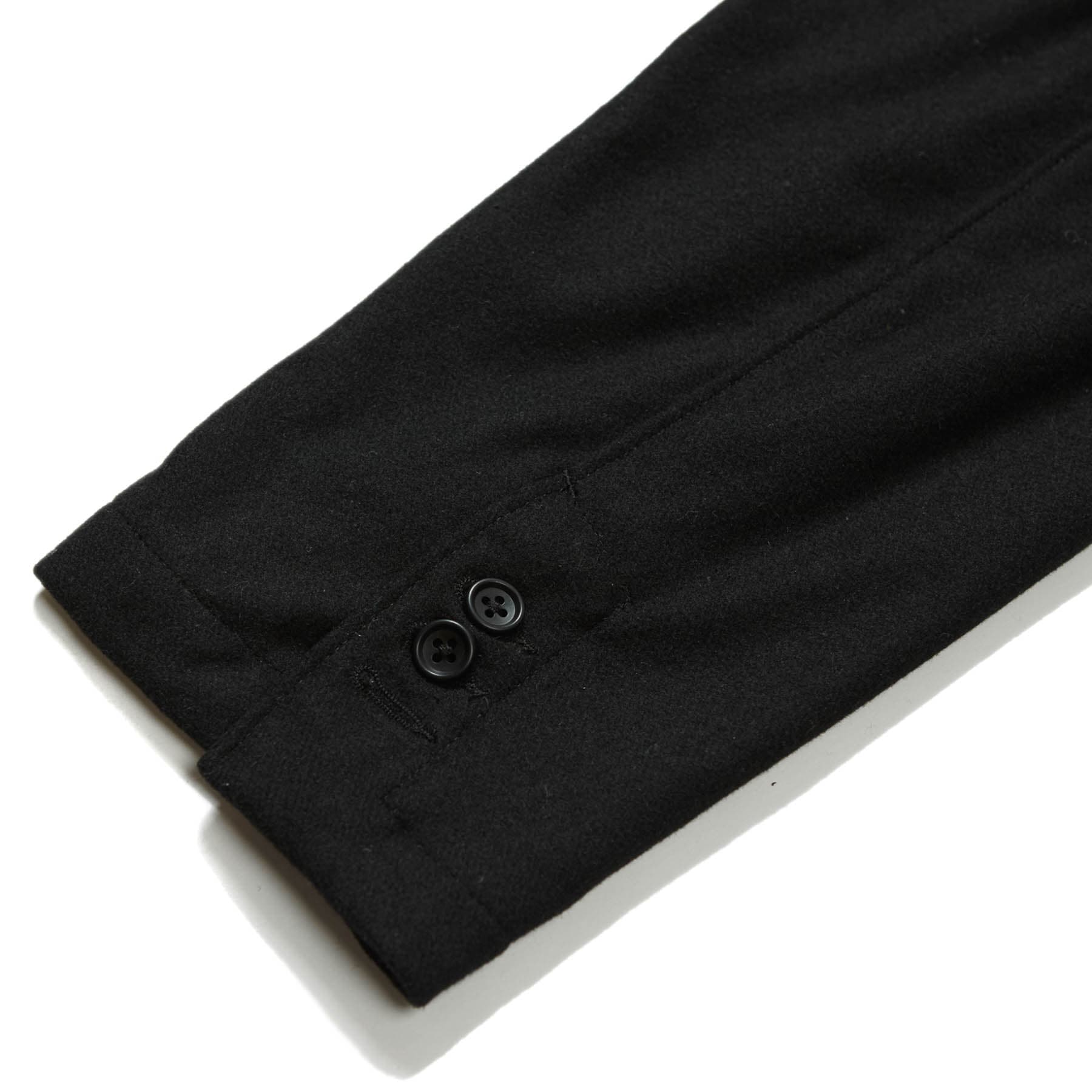 Loiter Jacket - Black Solid Poly Wool Flannel