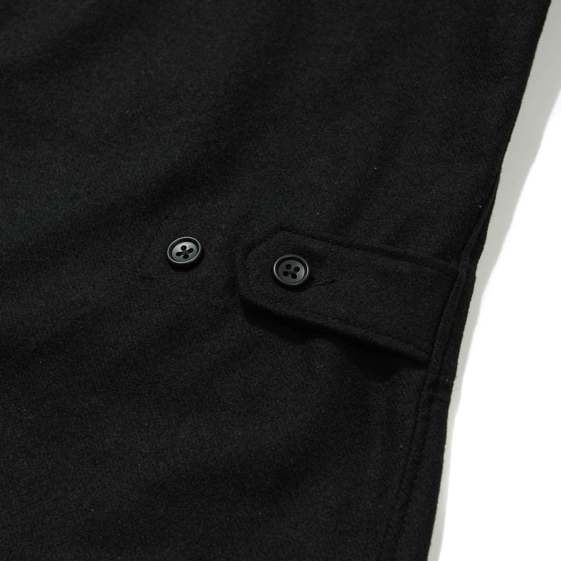 Loiter Jacket - Black Solid Poly Wool Flannel