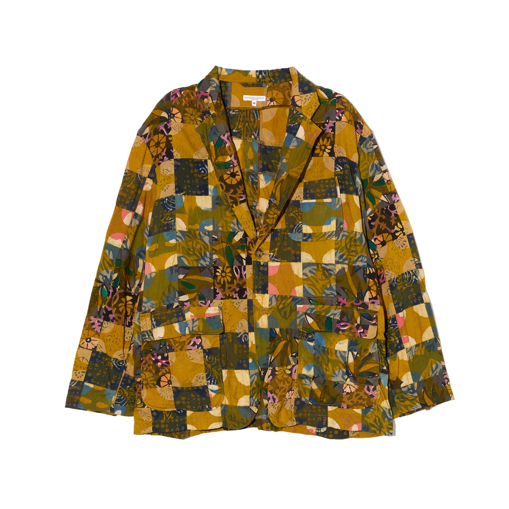 Engineered Garments Loiter Jacket Olive Cotton Multi Pattern
