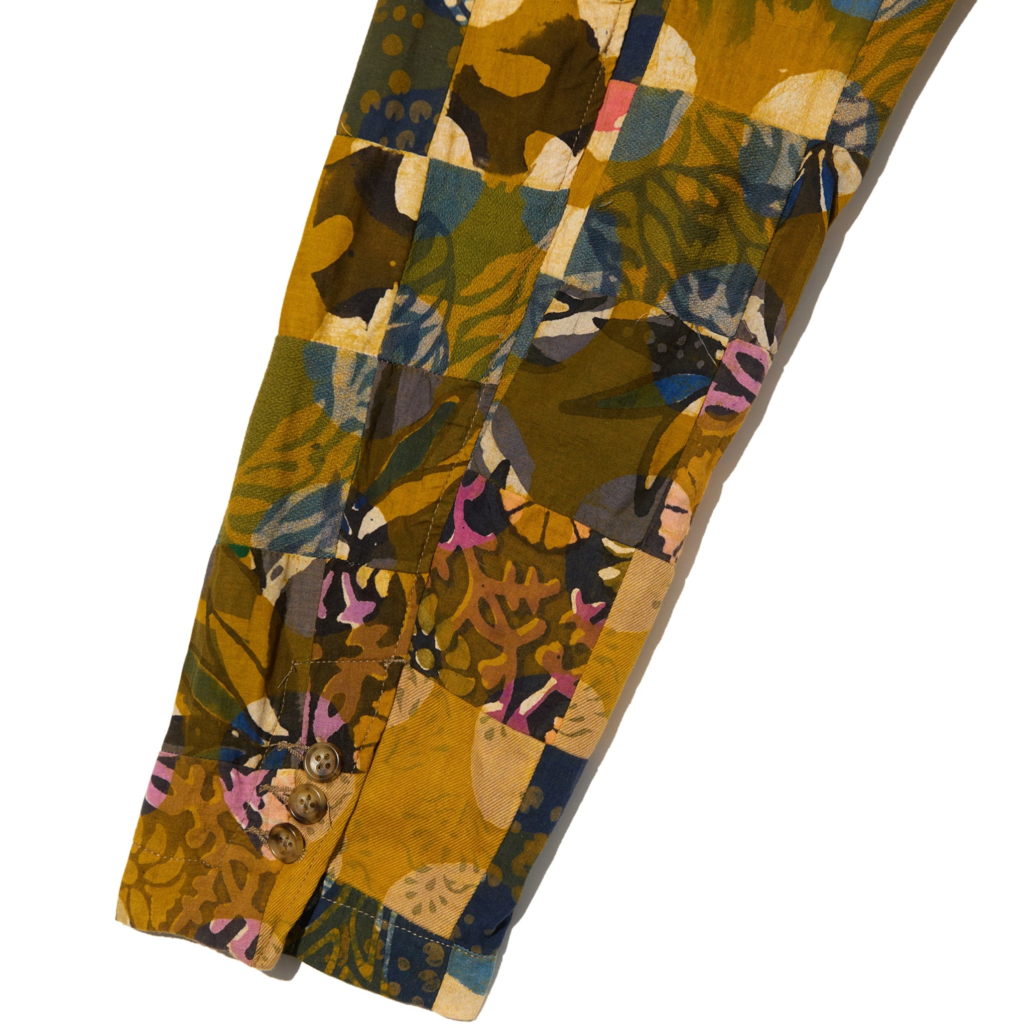 Engineered Garments Loiter Jacket Olive Cotton Multi Pattern