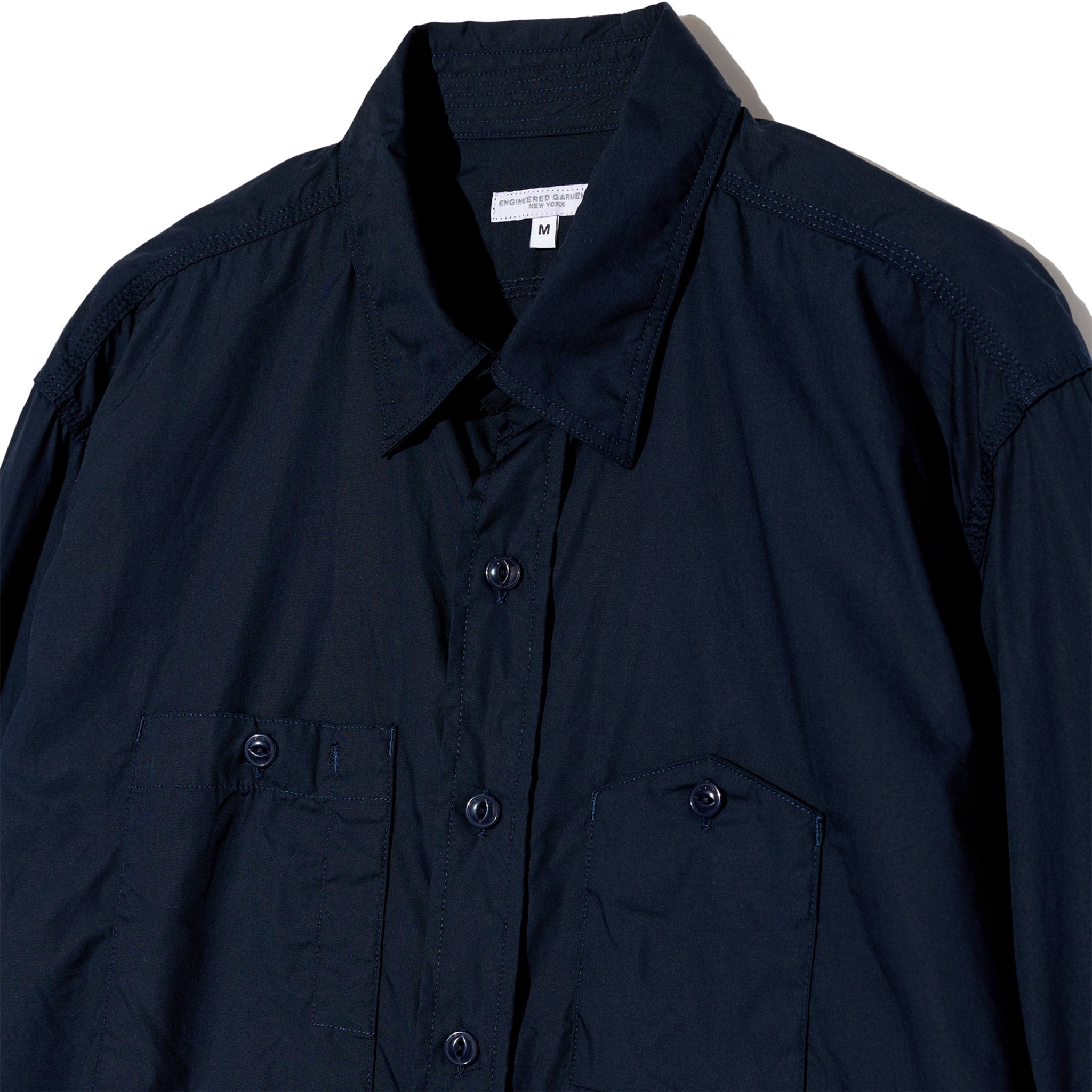 Engineered Garments Work Shirt Dark Navy Cotton Broadcloth | BlackBlue