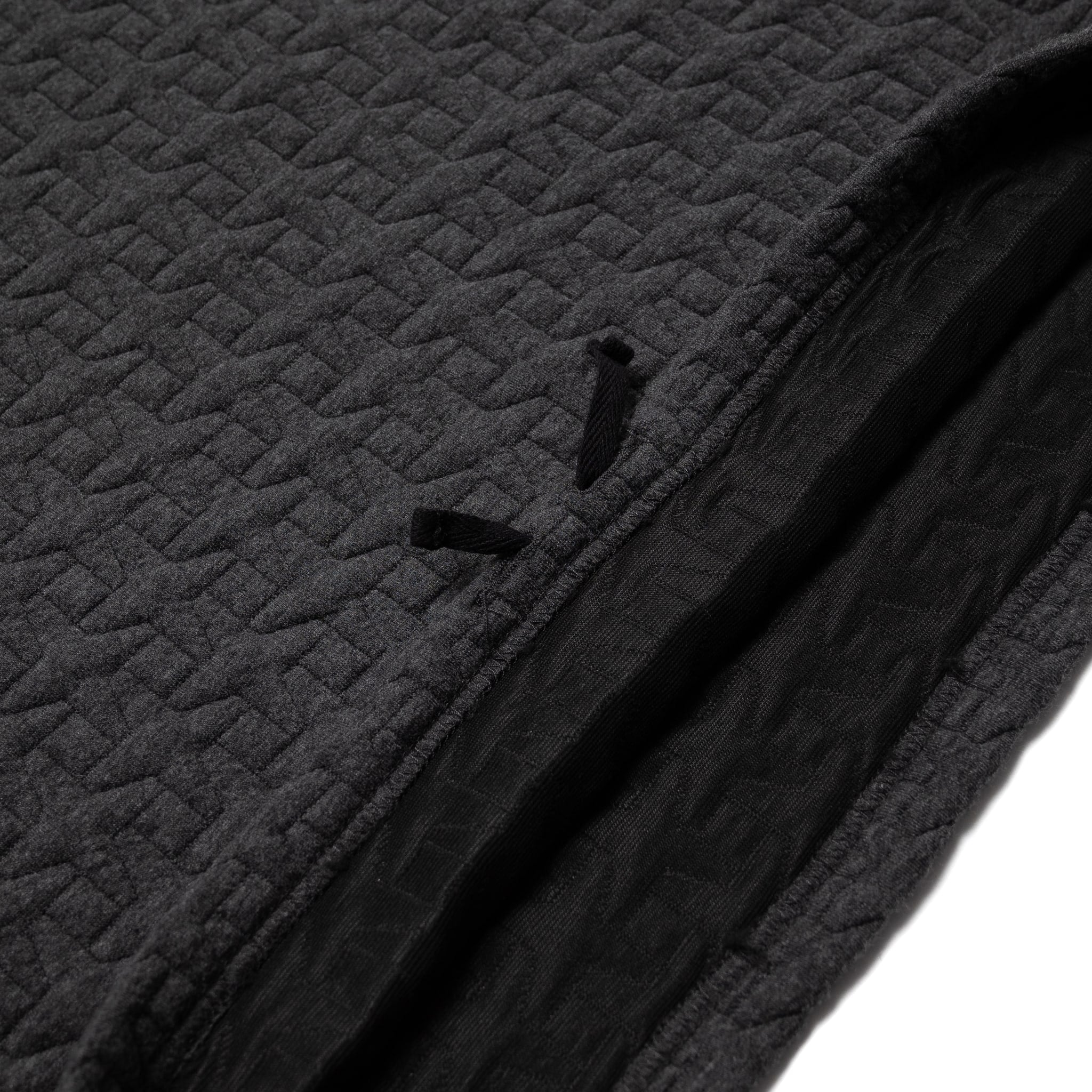Zip Mock Neck - Charcoal PC Quilted Jersey