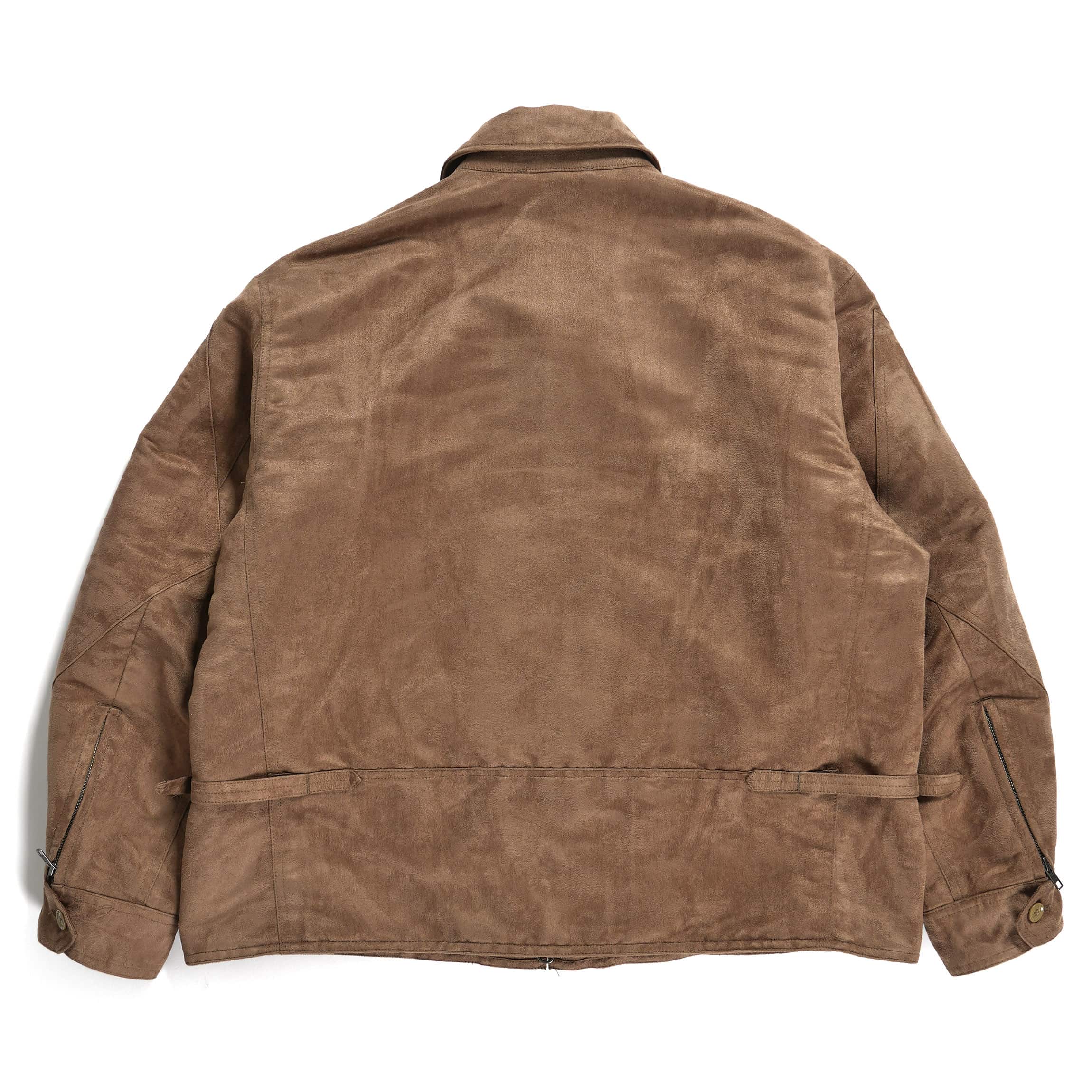 Engineered Garments G8 Jacket Khaki Polyester Fake Suede Rear