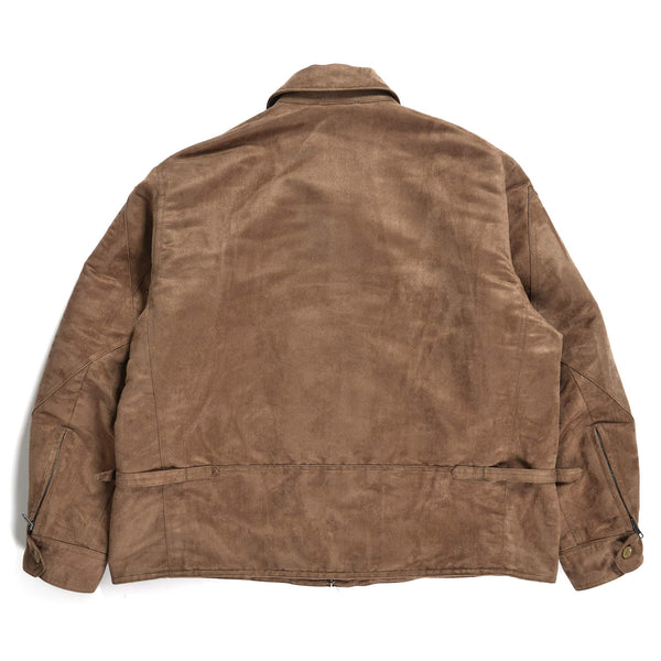 Engineered Garments G8 Jacket Khaki Polyester Fake Suede Rear