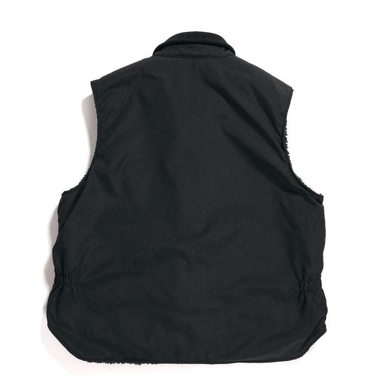 Engineered Garments LL Vest Black Flight Satin Nylon Rear