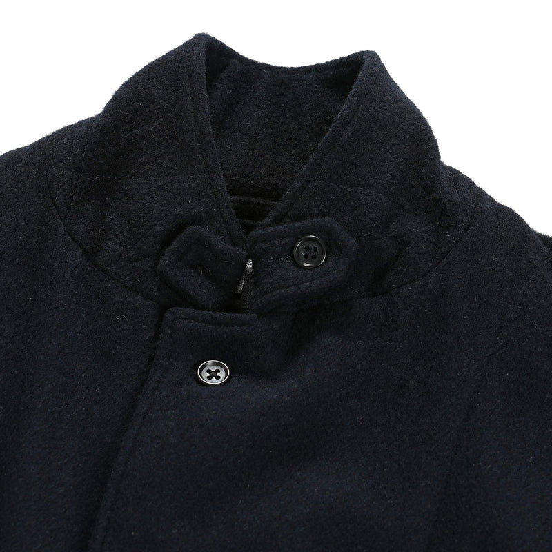 Engineered Garments Loiter Jacket Dark Navy Wool Polyester Heavy Flannel Collar Detail