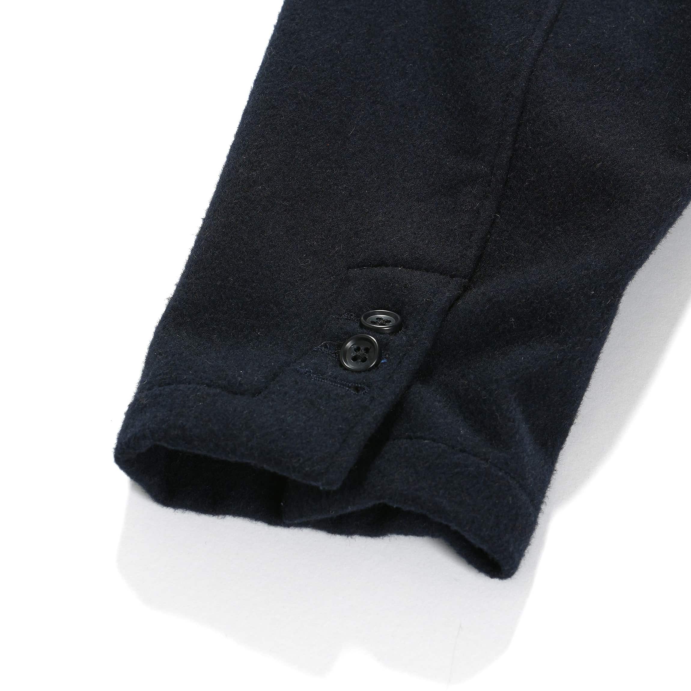 Engineered Garments Loiter Jacket Dark Navy Wool Polyester Heavy Flannel Cuff Detail