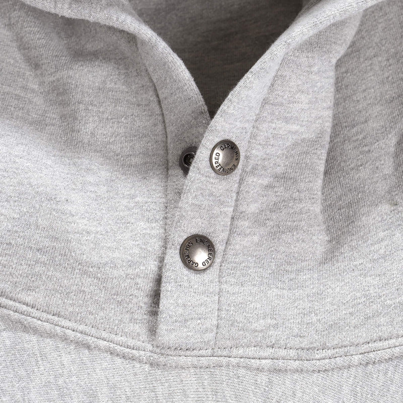 Engineered Garments Raglan Hoodie Heather Grey CP Heavy Fleece Hood Snaps