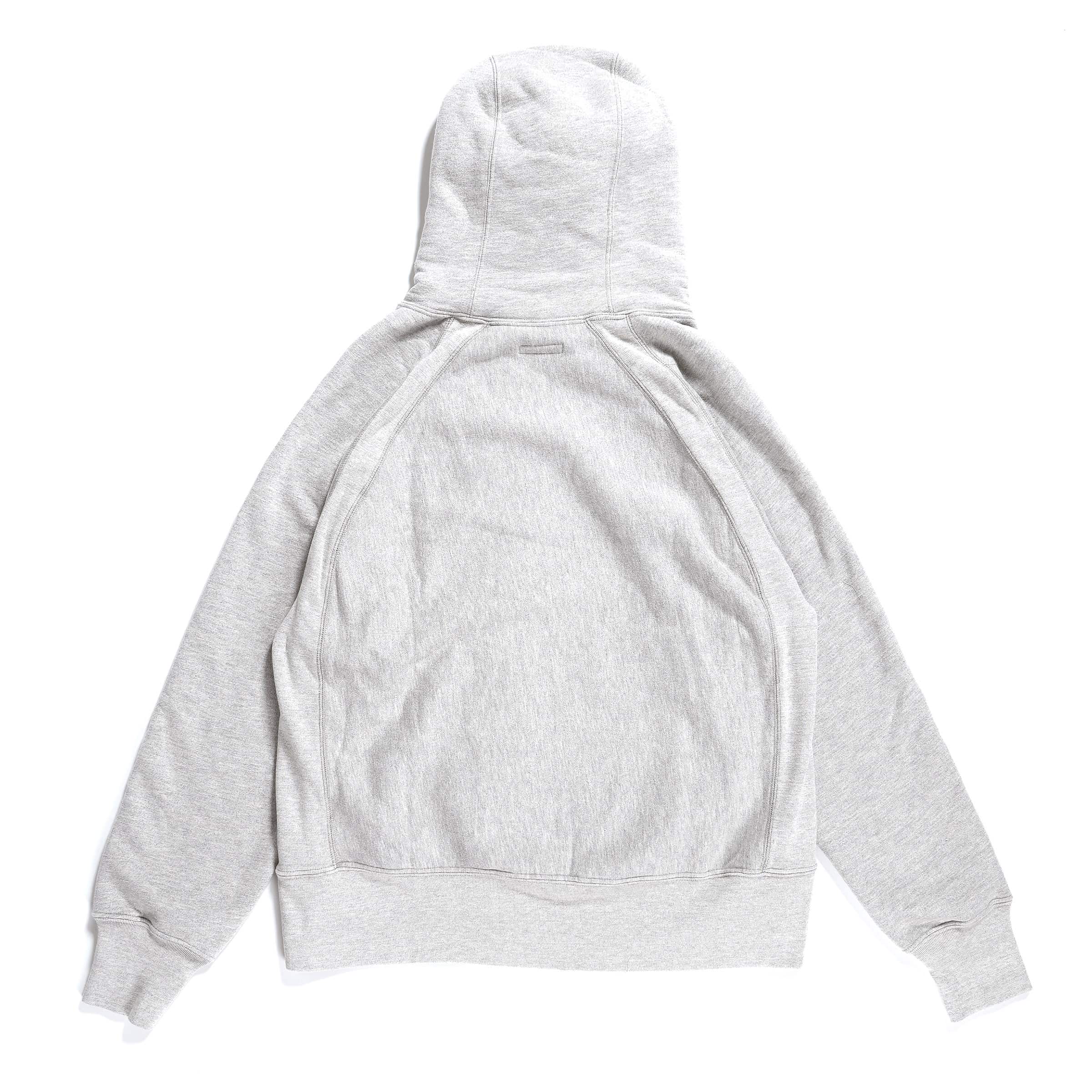 Engineered Garments Raglan Hoodie Heather Grey CP Heavy Fleece Rear