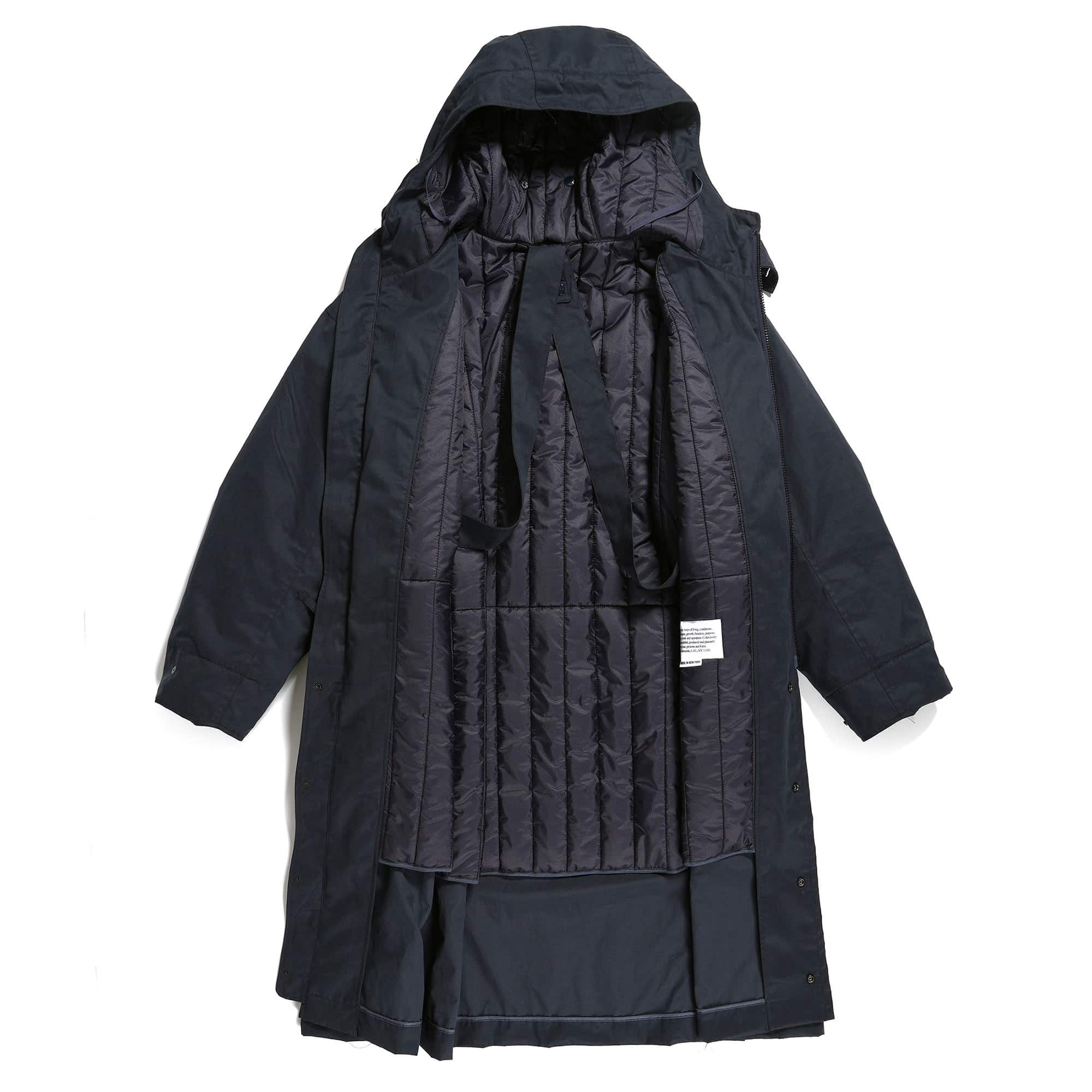 Engineered Garments Storm Coat Dark Navy PC Coated Cloth Interior