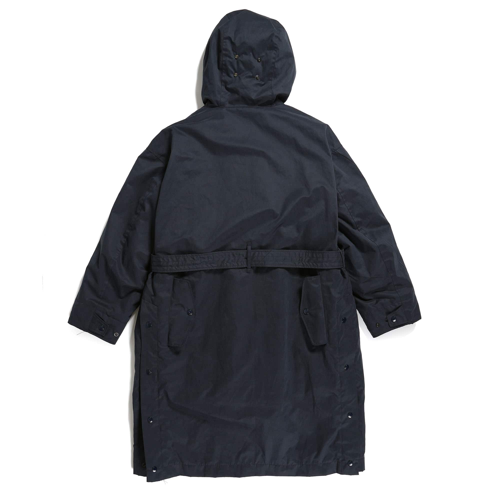 Engineered Garments Storm Coat Dark Navy PC Coated Cloth Rear