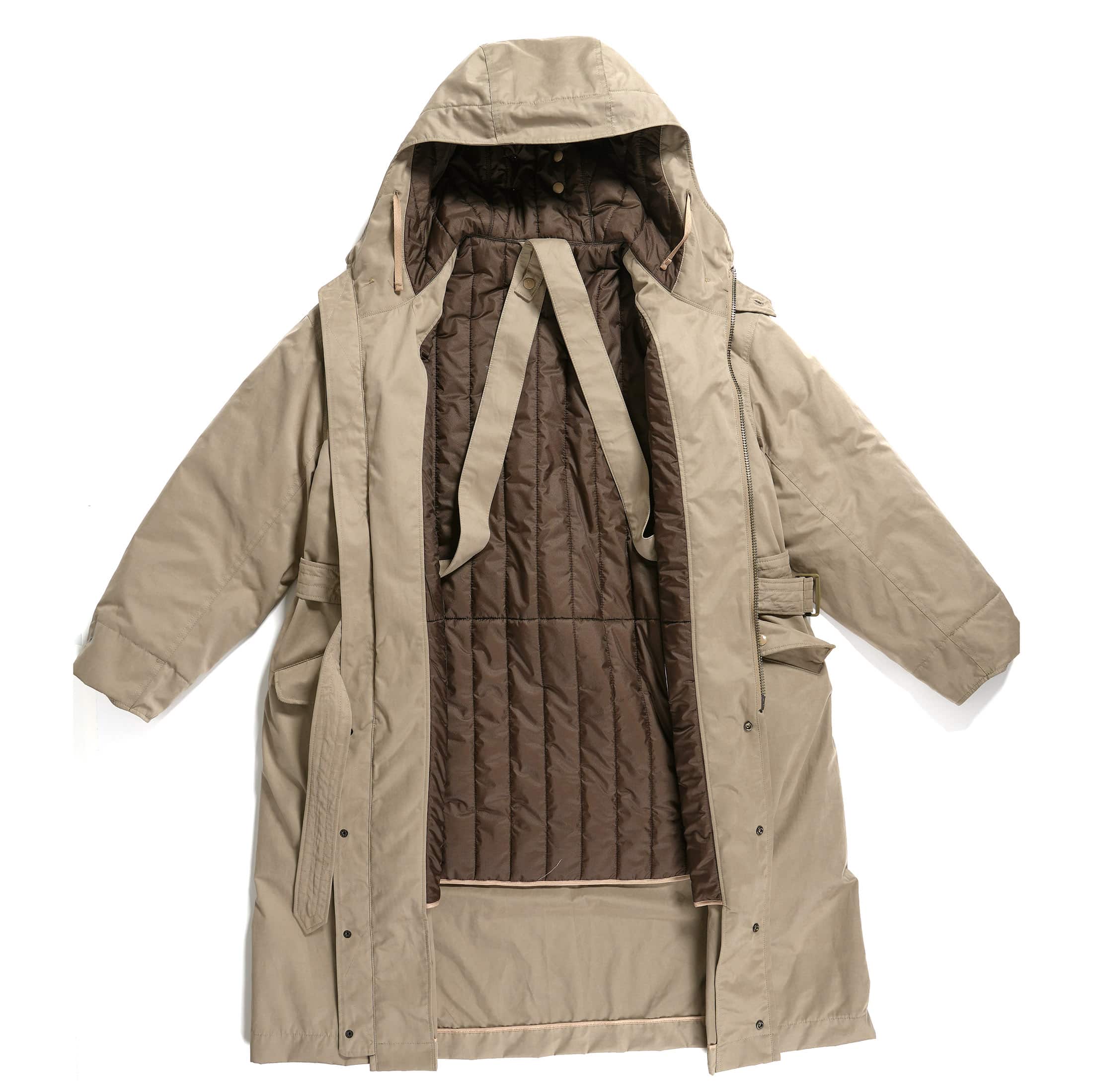 Engineered Garments Storm Coat Khaki PC Coated Cloth Interior