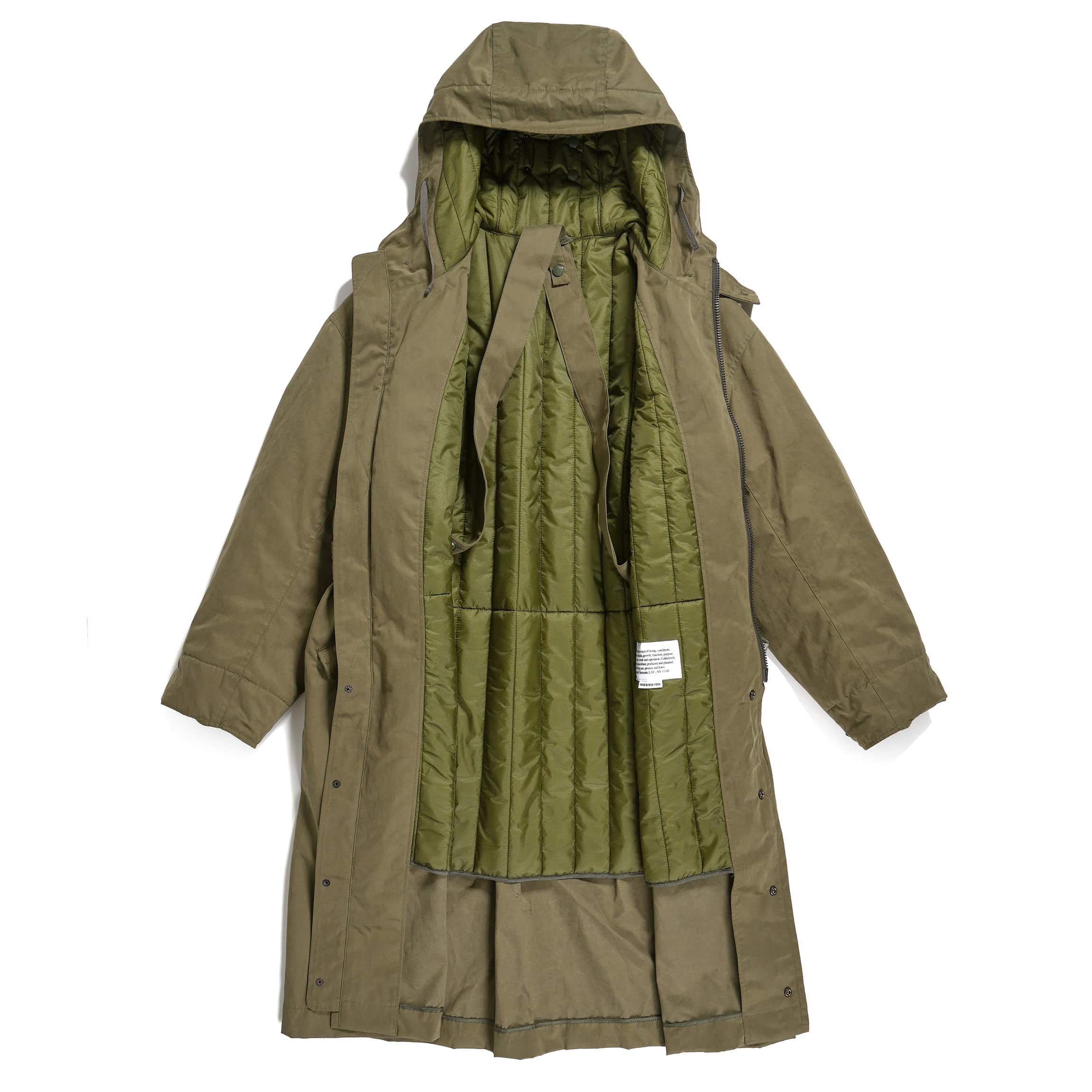 Engineered Garments Storm Coat Olive PC Coated Cloth
