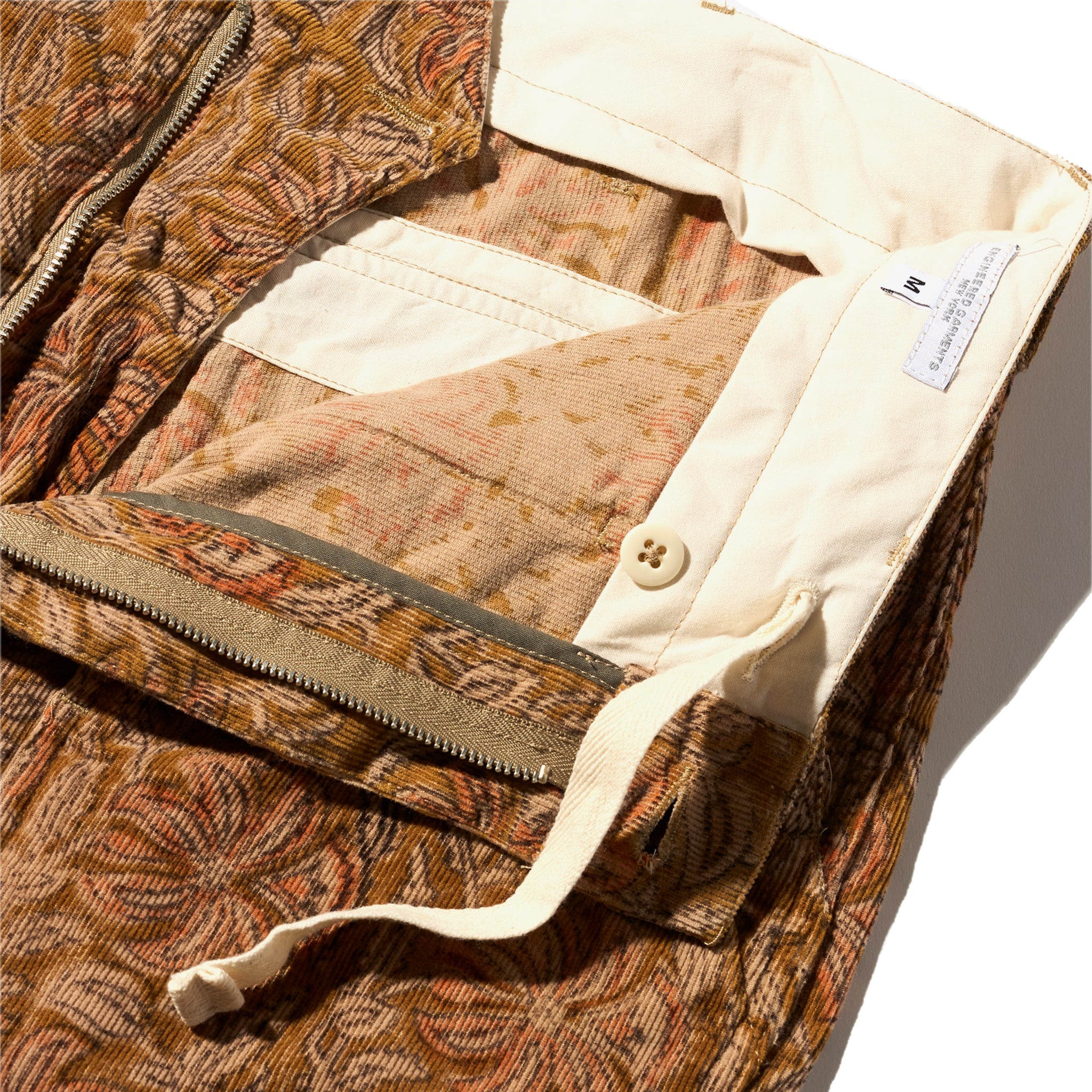 Fatigue Short - Khaki Floral Printed Corduroy