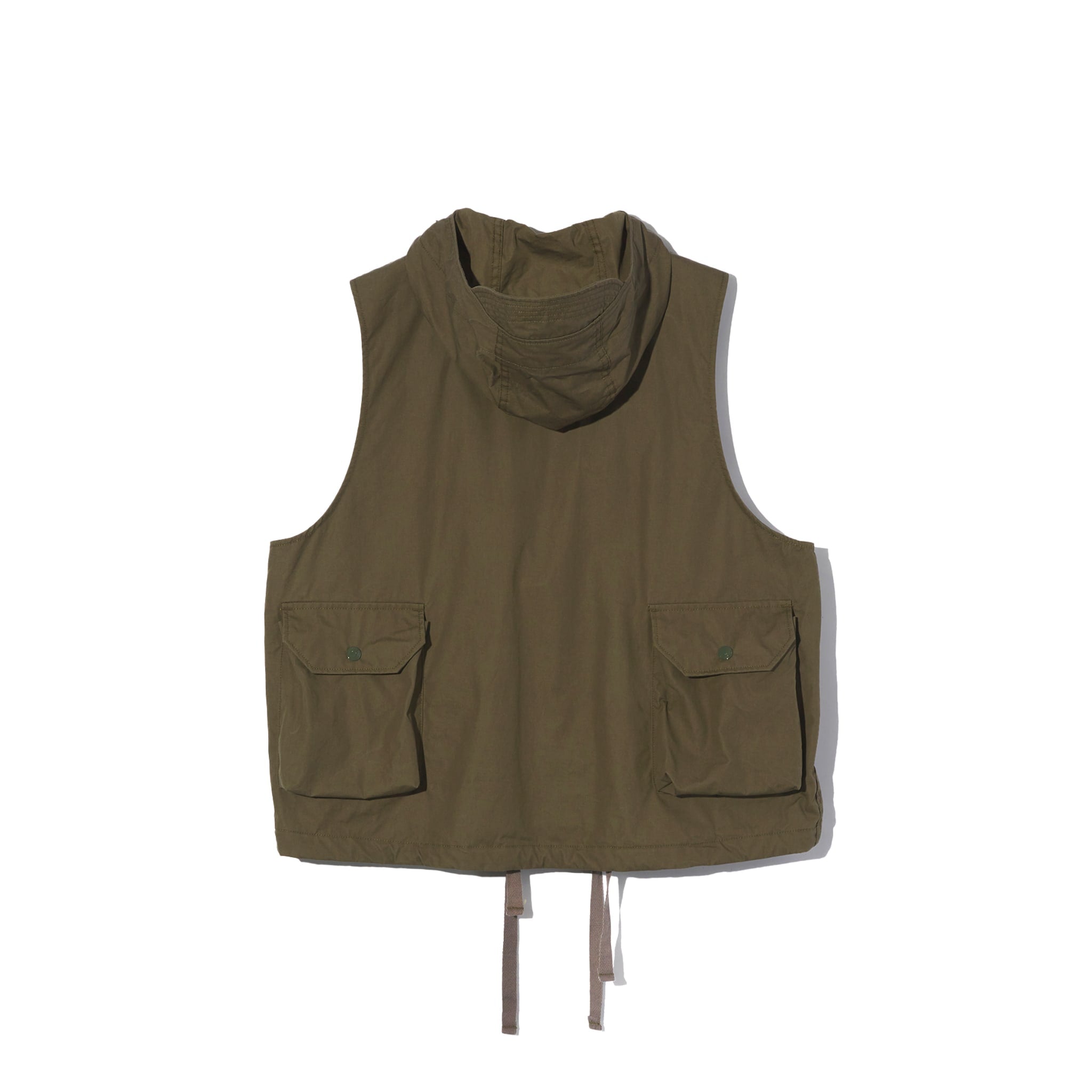 Field Vest - Olive Coated Cotton Cloth
