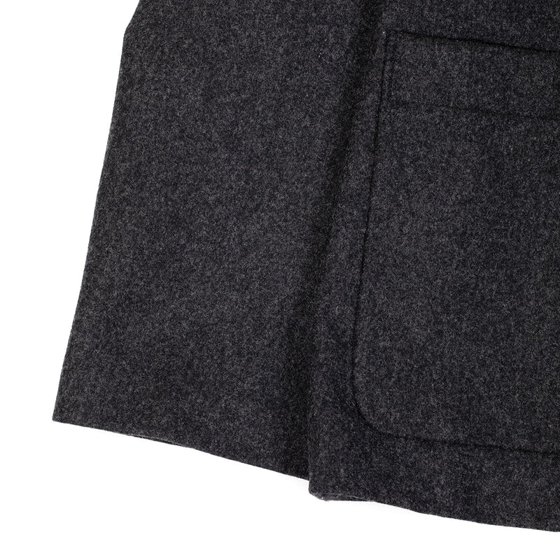 Fox J - Lined Blazer - Wool Flannel - Charcoal