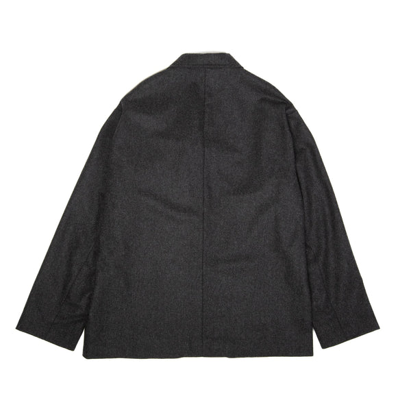 Fox J - Lined Blazer - Wool Flannel - Charcoal