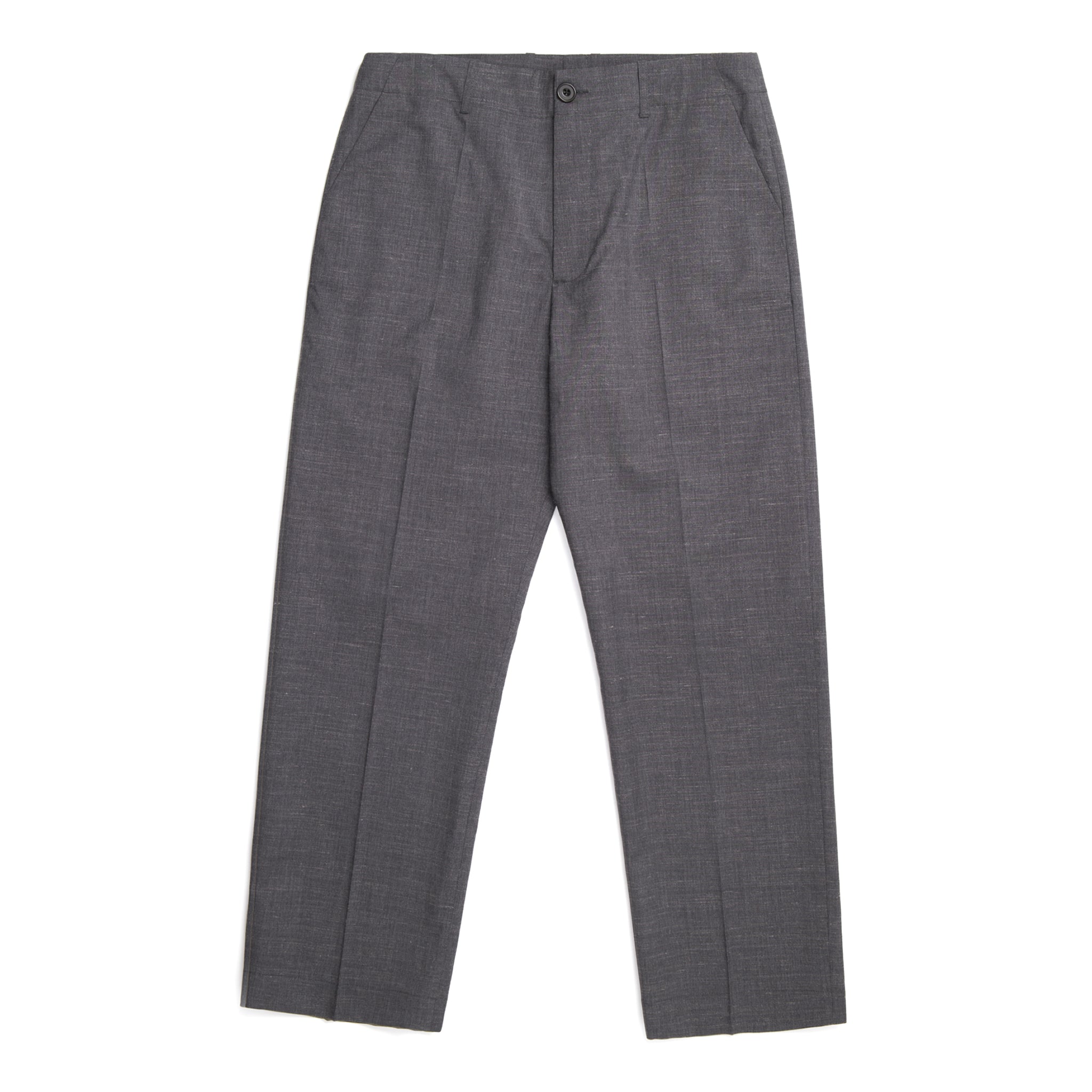 Fox P Lined Trouser Tropical Wool - Charcoal