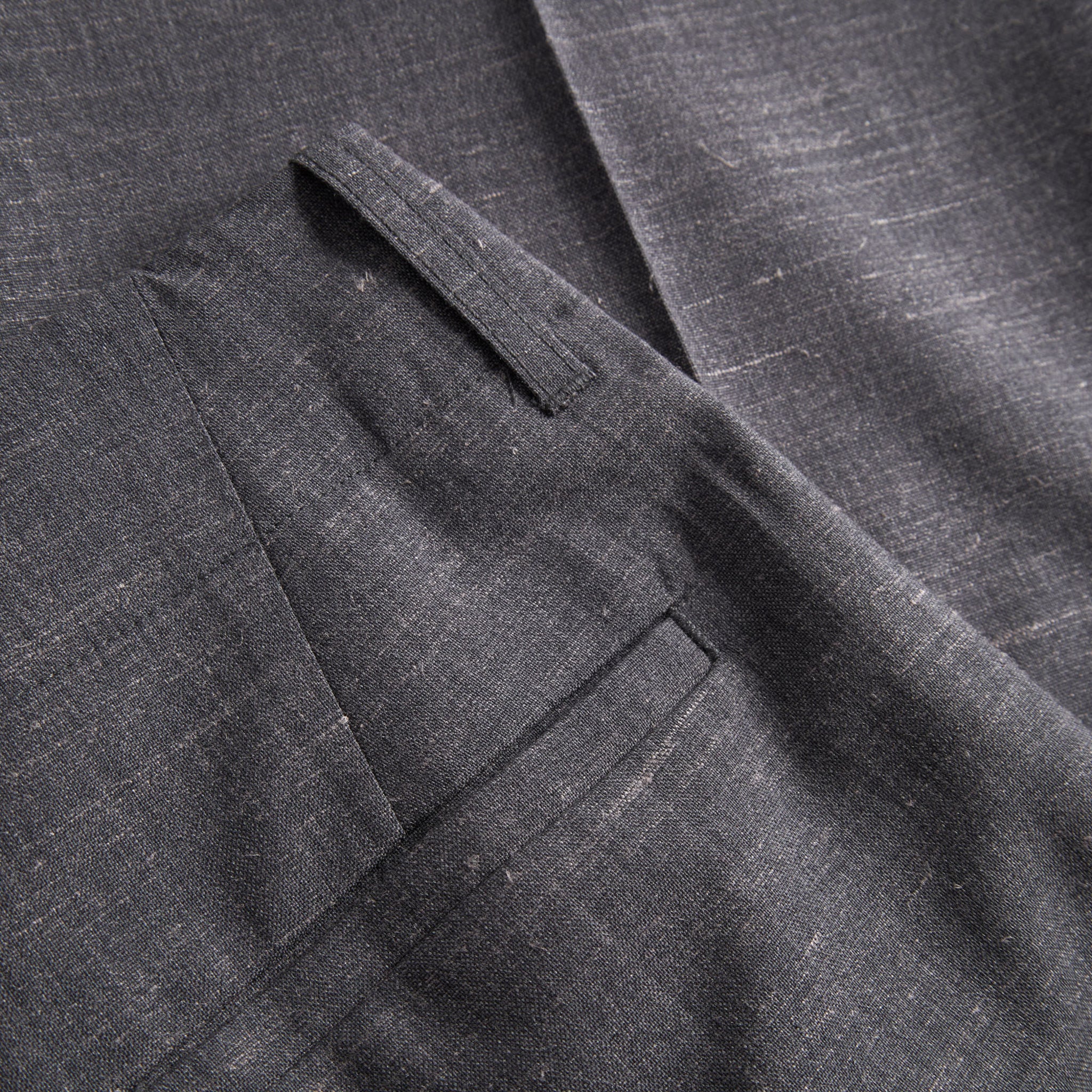 Fox P Lined Trouser Tropical Wool - Charcoal