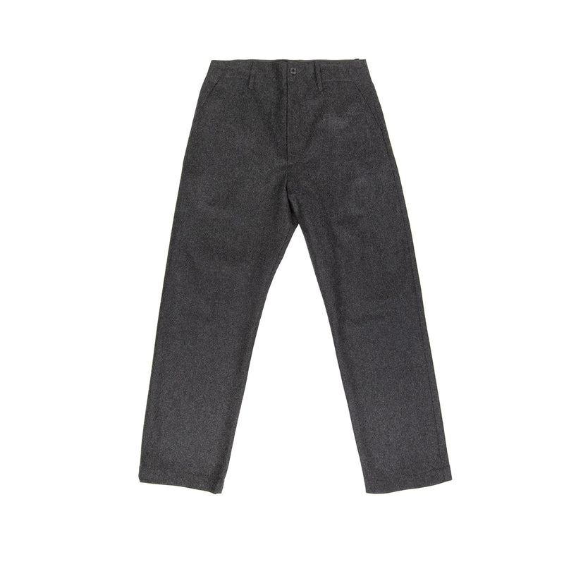 Arpenteur Fox J Lined Trousers Wool Flannel Charcoal Front