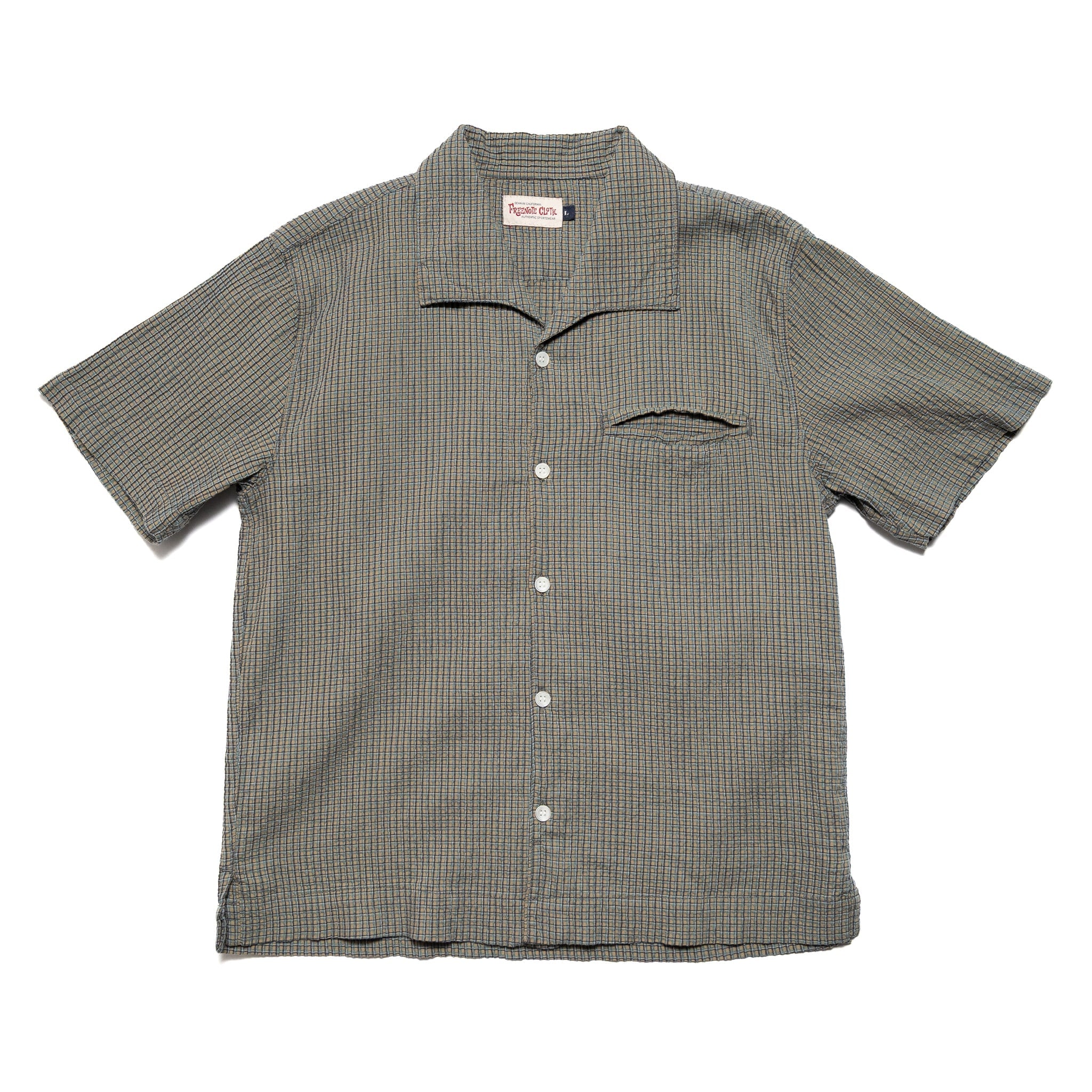 Cayucos Seersucker - Olive Plaid