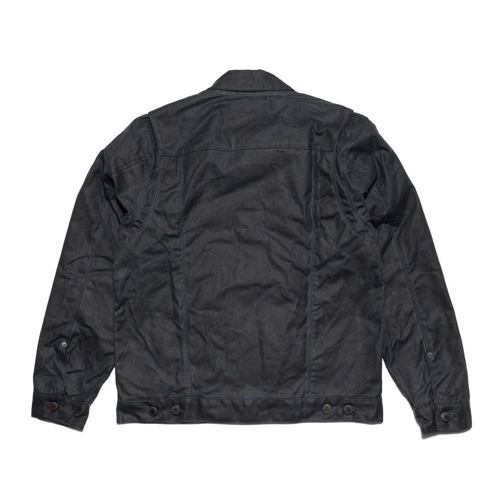 Freenote Cloth RJ-1 Riders Jacket Waxed Canvas Black (Olive Lining ...
