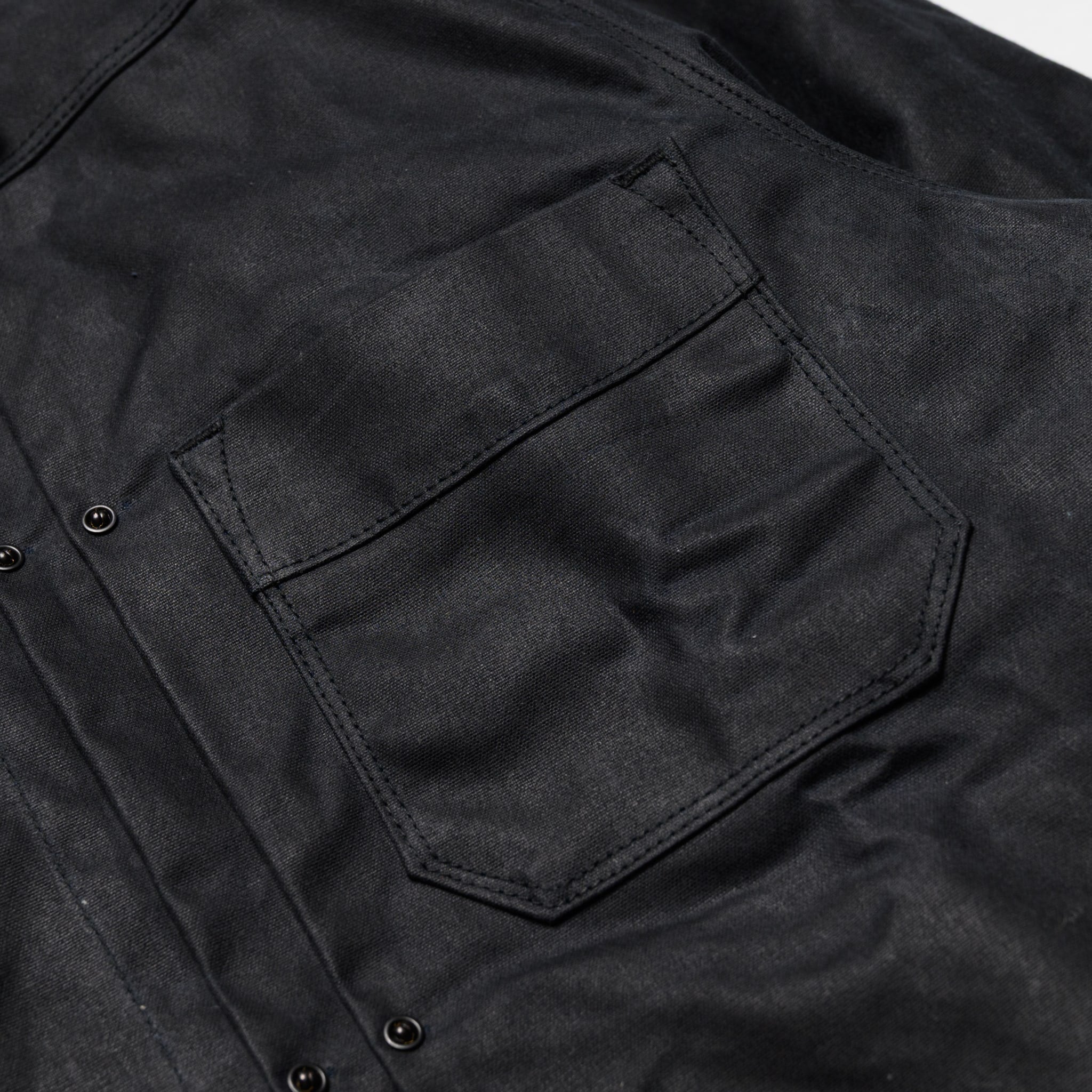RJ-1 Riders Jacket Waxed Canvas - Black (Purple Lining)