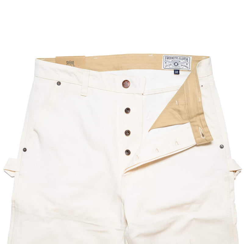 Freenote Ortega Pant White Herringbone Button Fly
