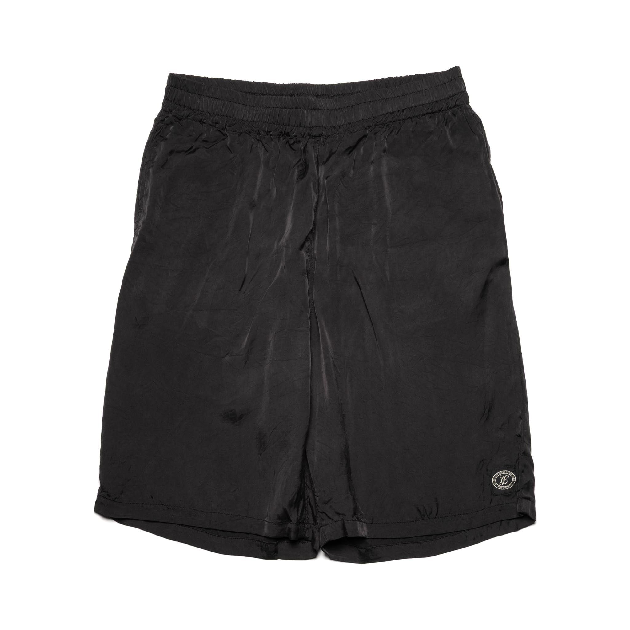 1143-3 Fibril Cupro Resort Shorts - Black