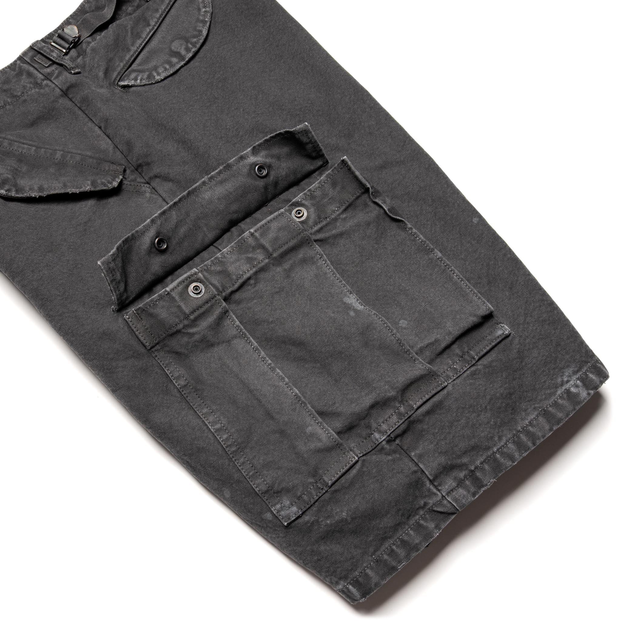 1144VE Tent Cloth Field Cargo Shorts VE (Vintage Effect) Faded Black