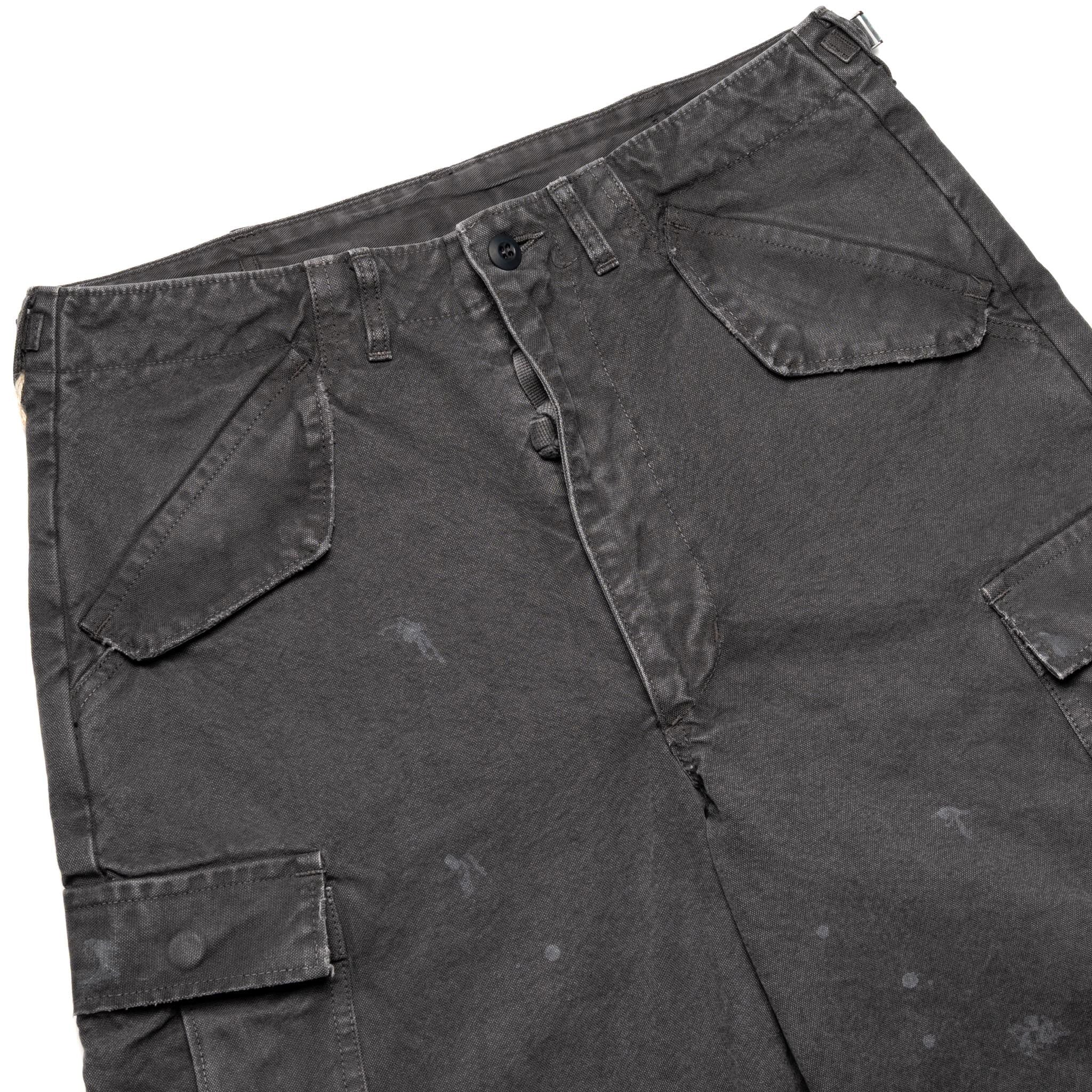 1144VE Tent Cloth Field Cargo Shorts VE (Vintage Effect) Faded Black