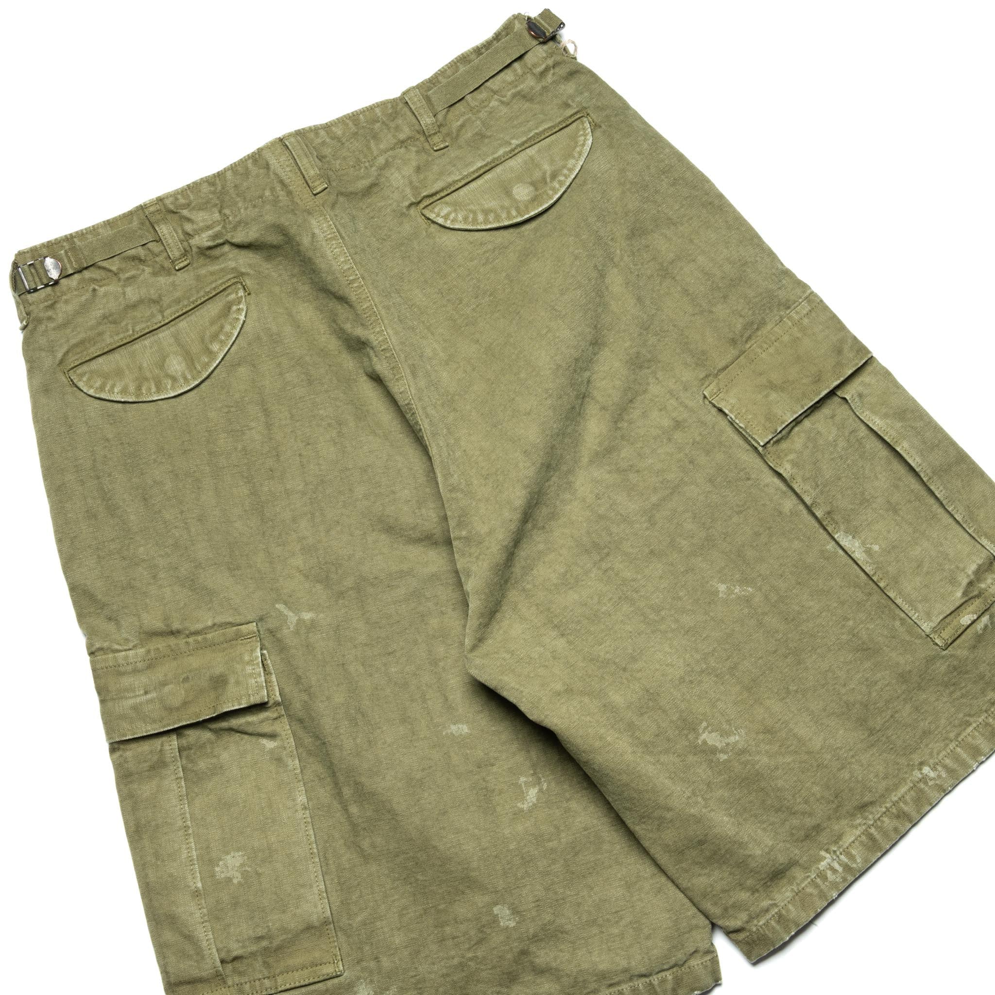 1144VE Tent Cloth Field Cargo Shorts VE (Vintage Effect) Olive Drab