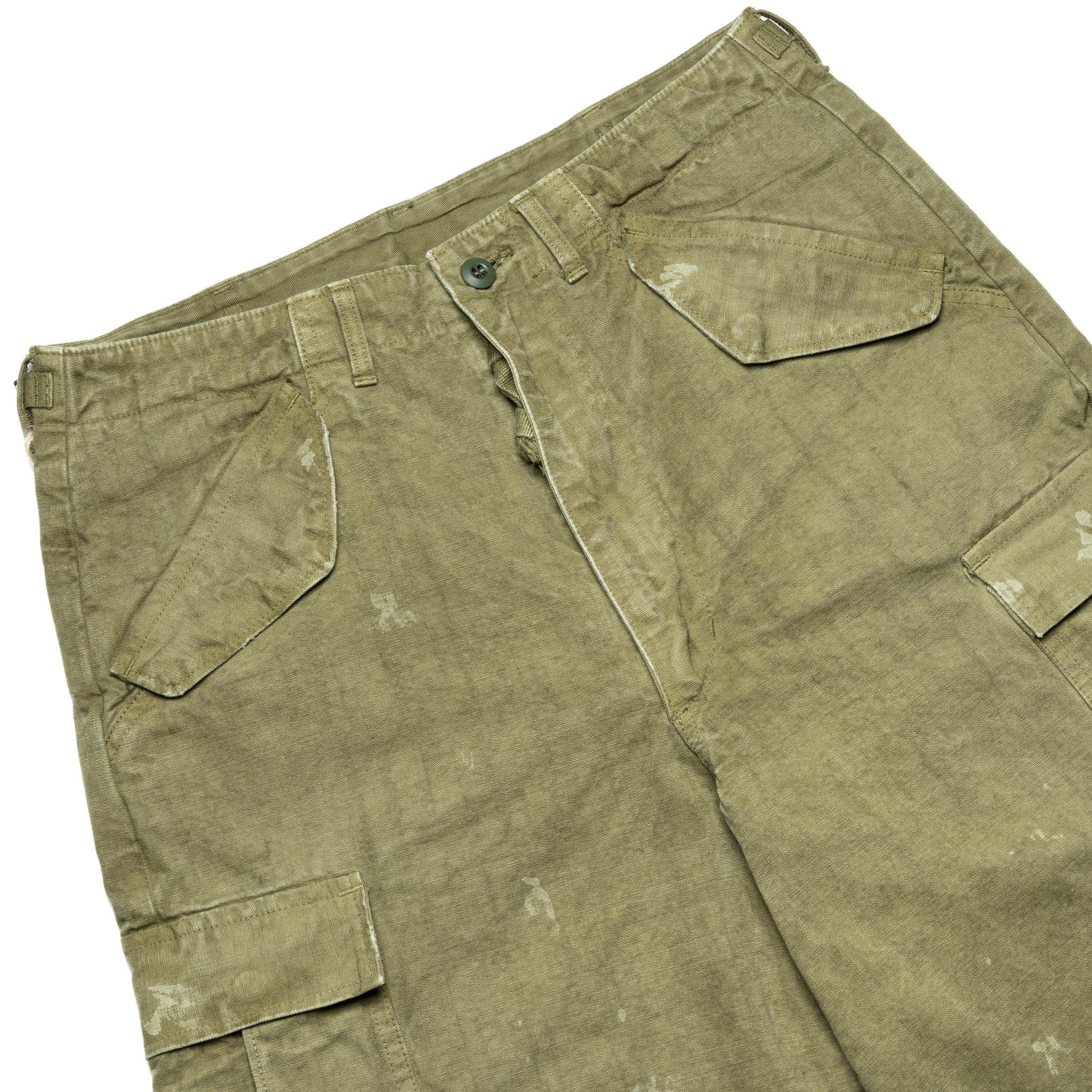 1144VE Tent Cloth Field Cargo Shorts VE (Vintage Effect) Olive Drab