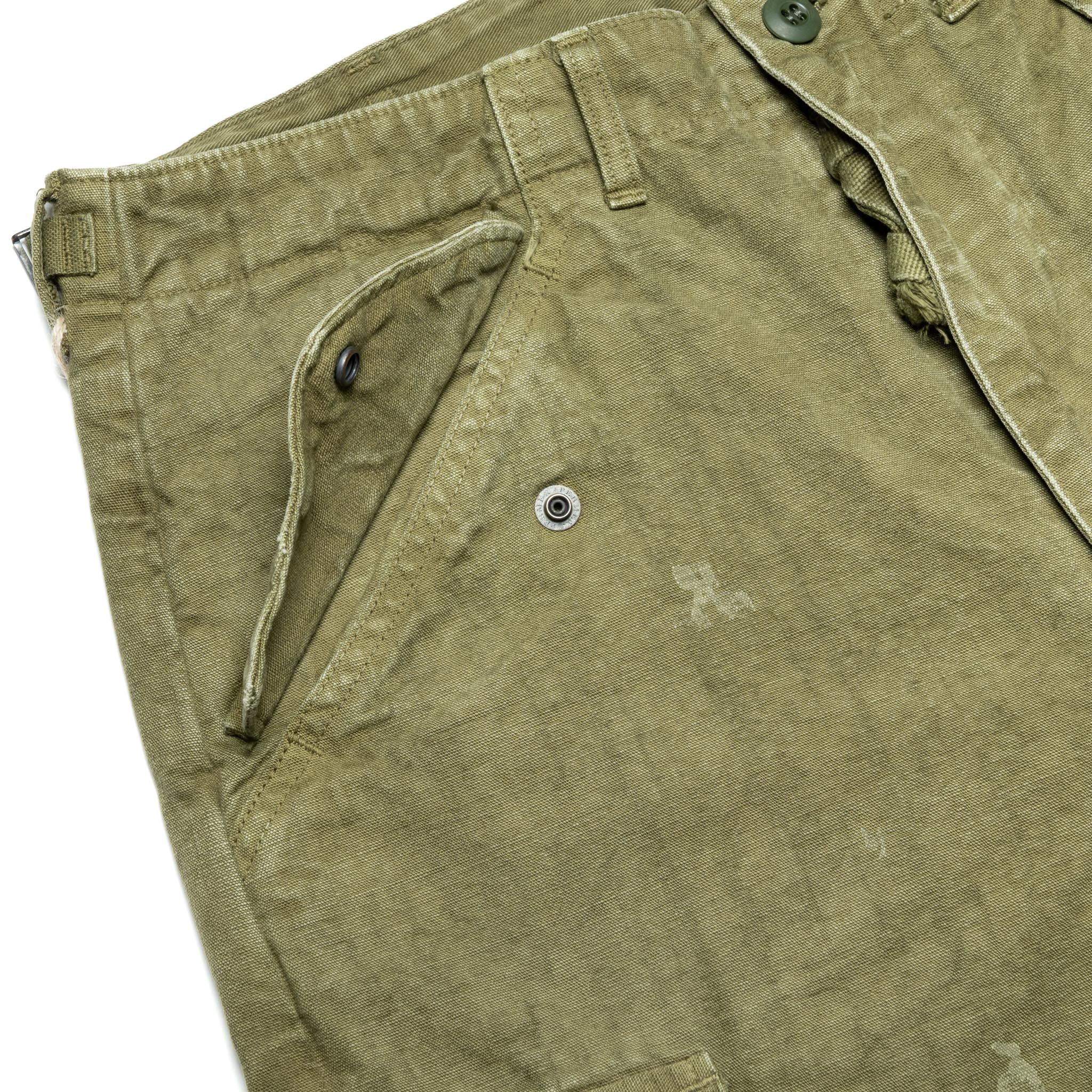1144VE Tent Cloth Field Cargo Shorts VE (Vintage Effect) Olive Drab