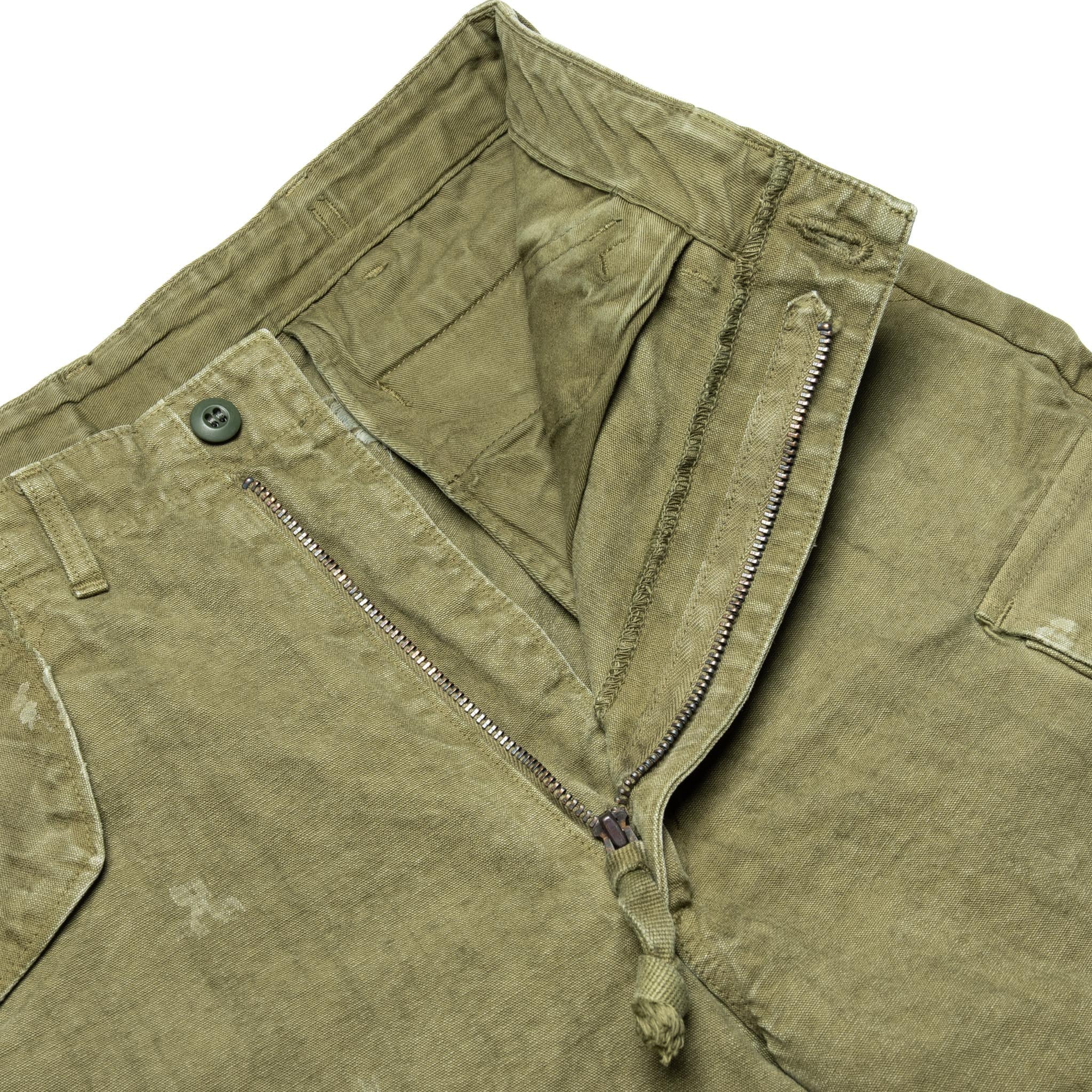 1144VE Tent Cloth Field Cargo Shorts VE (Vintage Effect) Olive Drab
