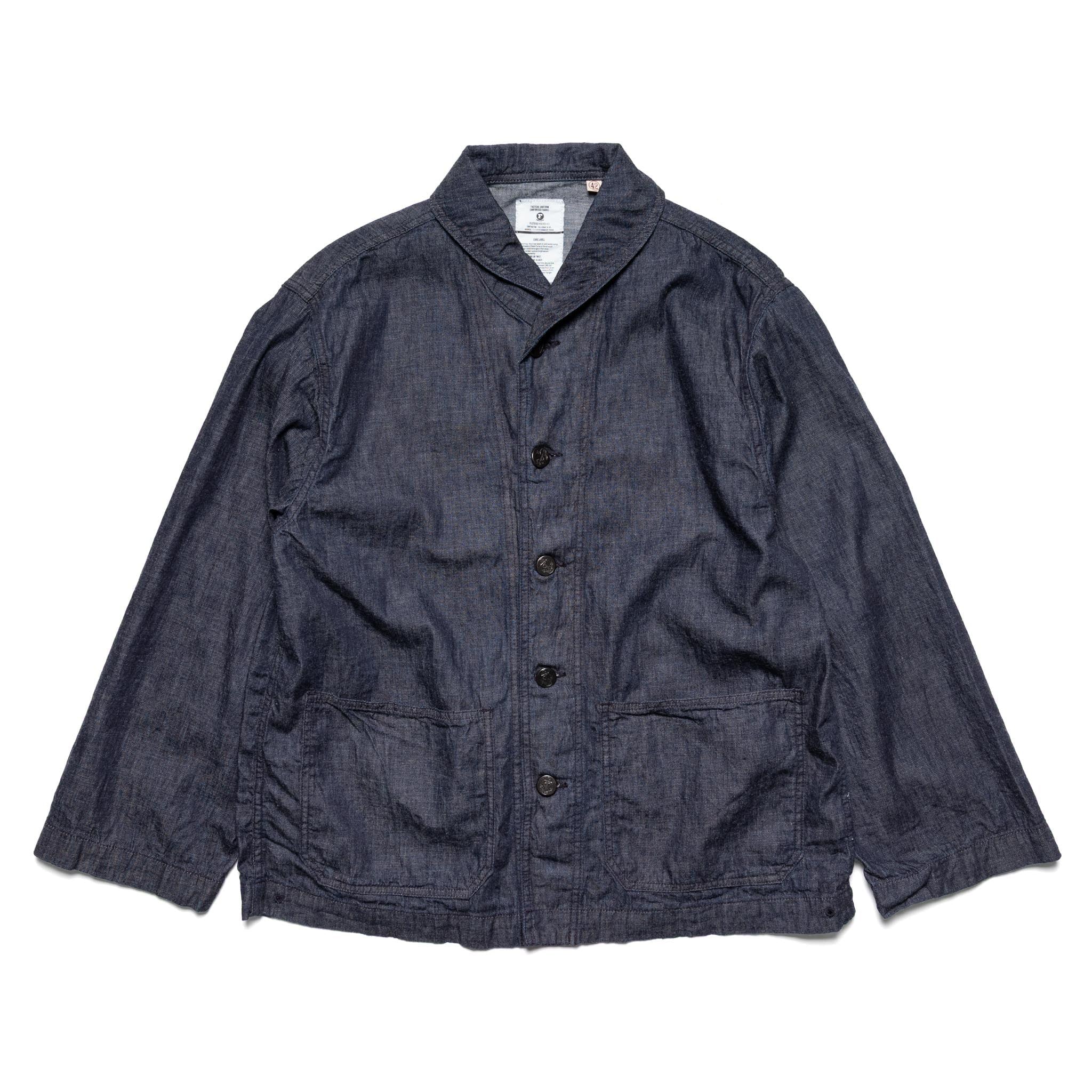 Fullcount 2052-1 USN Shawl Collar Denim Coverall Indigo | BlackBlue