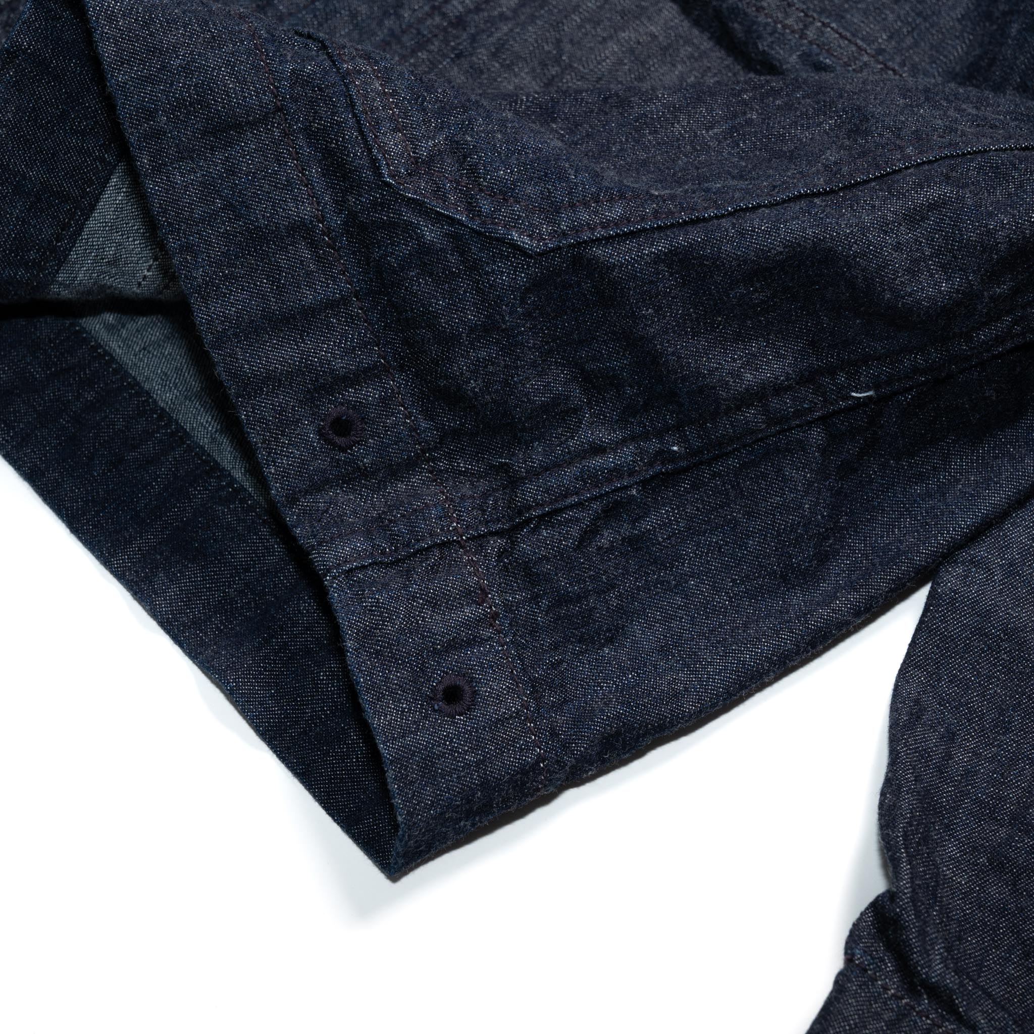 Fullcount 2052-1 USN Shawl Collar Denim Coverall Indigo | BlackBlue