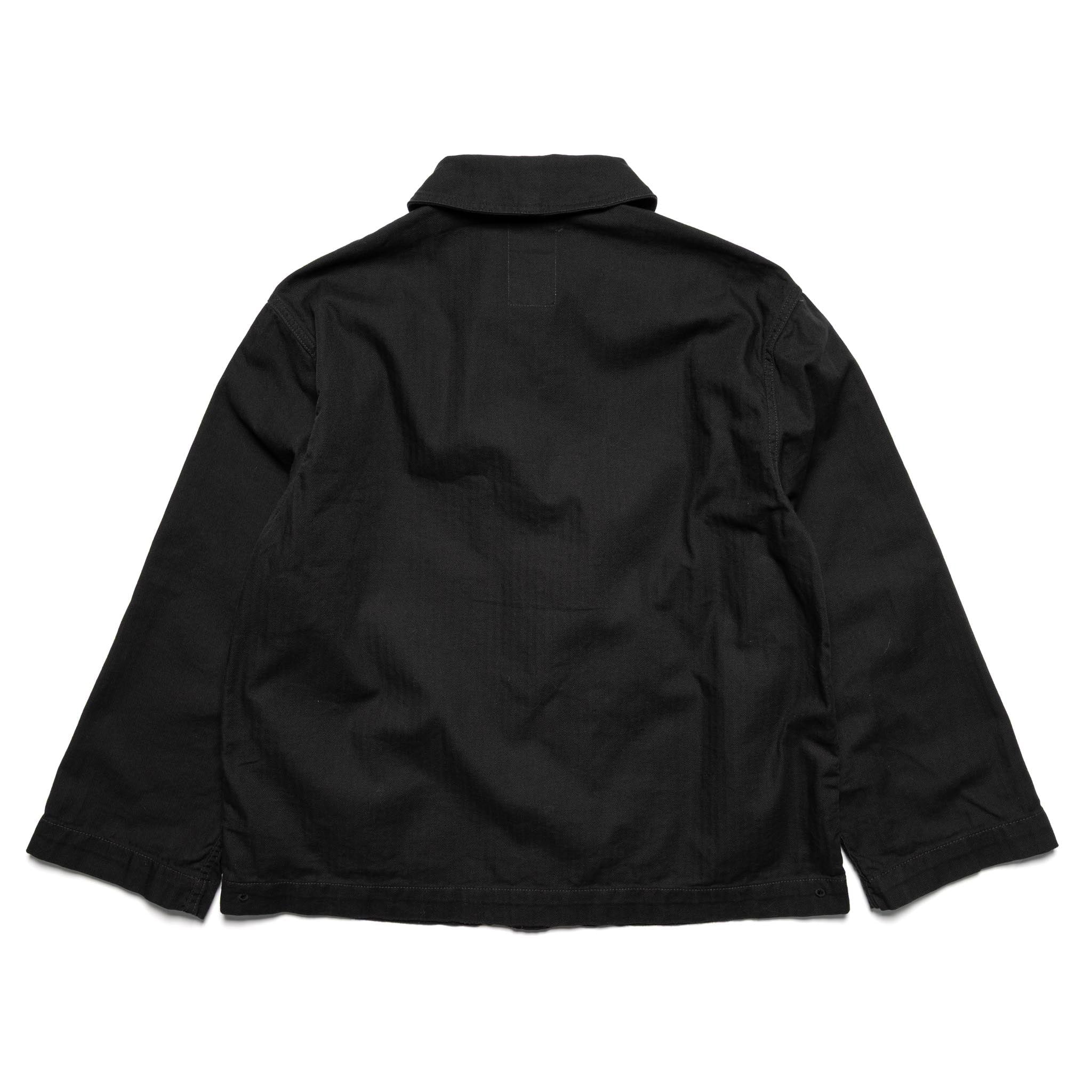 Fullcount 2052-2 USN Shawl Collar Herringbone Coverall Black