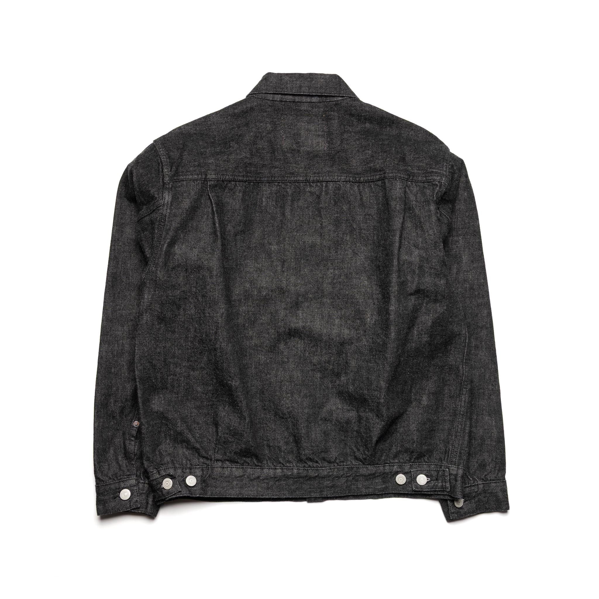 2102BK Type2 Black Denim Jacket Black