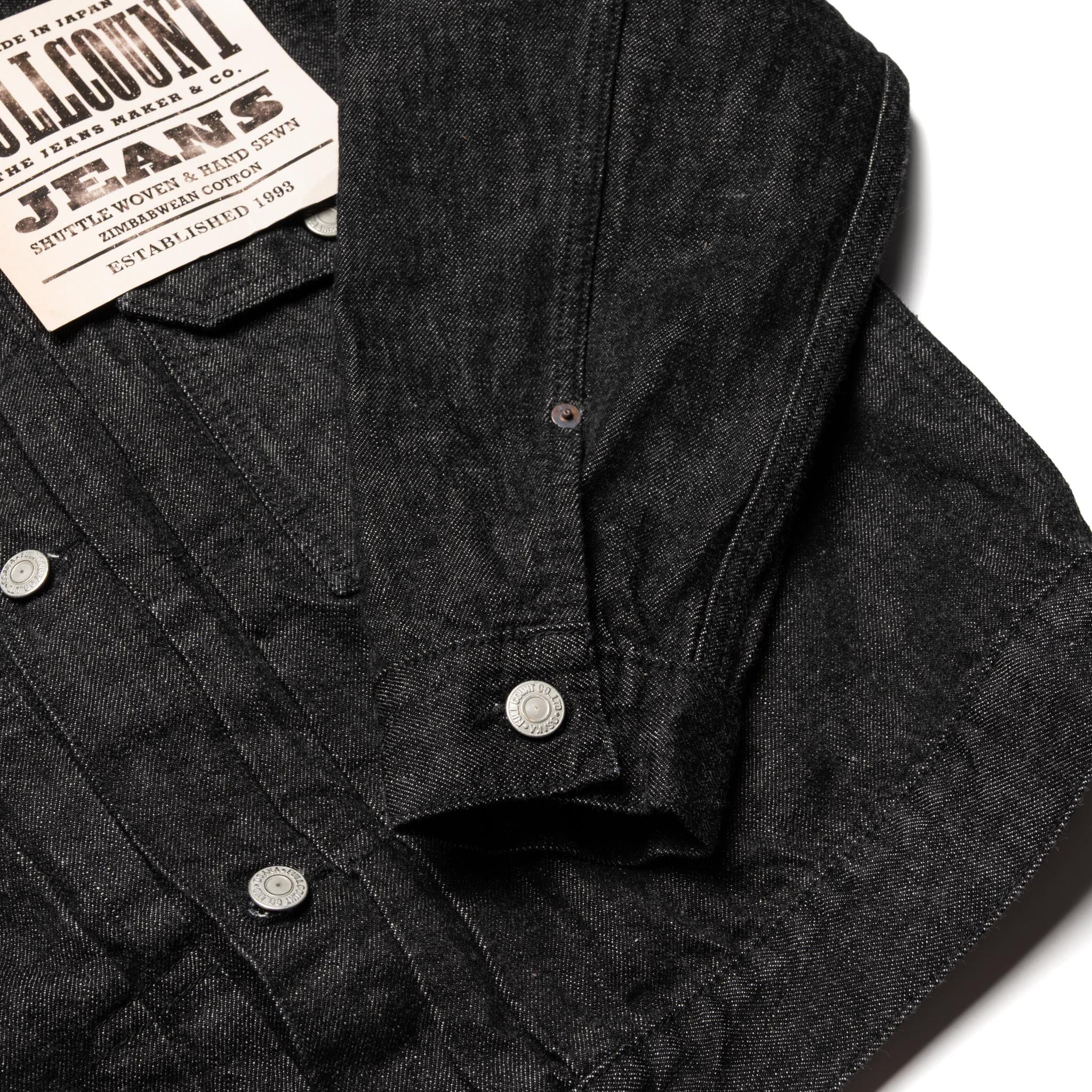 2102BK Type2 Black Denim Jacket Black