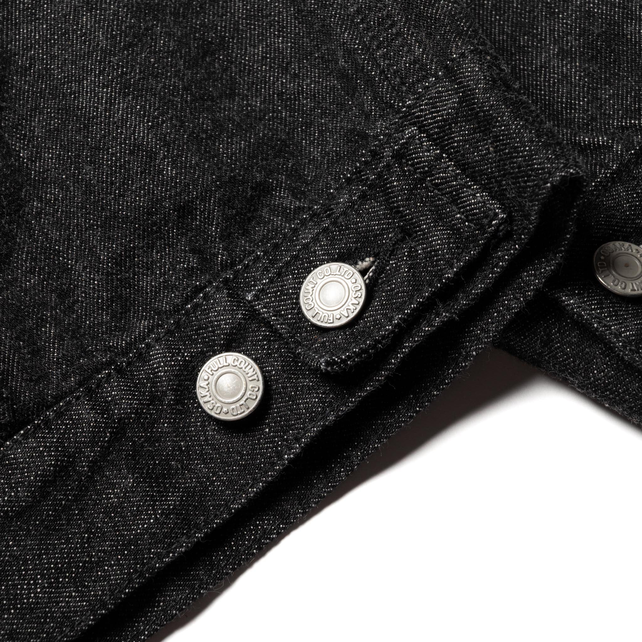 2102BK Type2 Black Denim Jacket Black