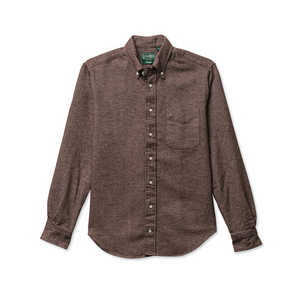 Brown Herringbone Flannel