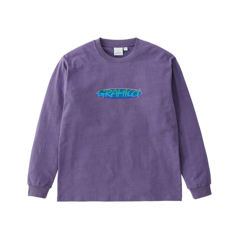 Gramicci Oval Long Sleeve Tee Purple Pigment Dyed