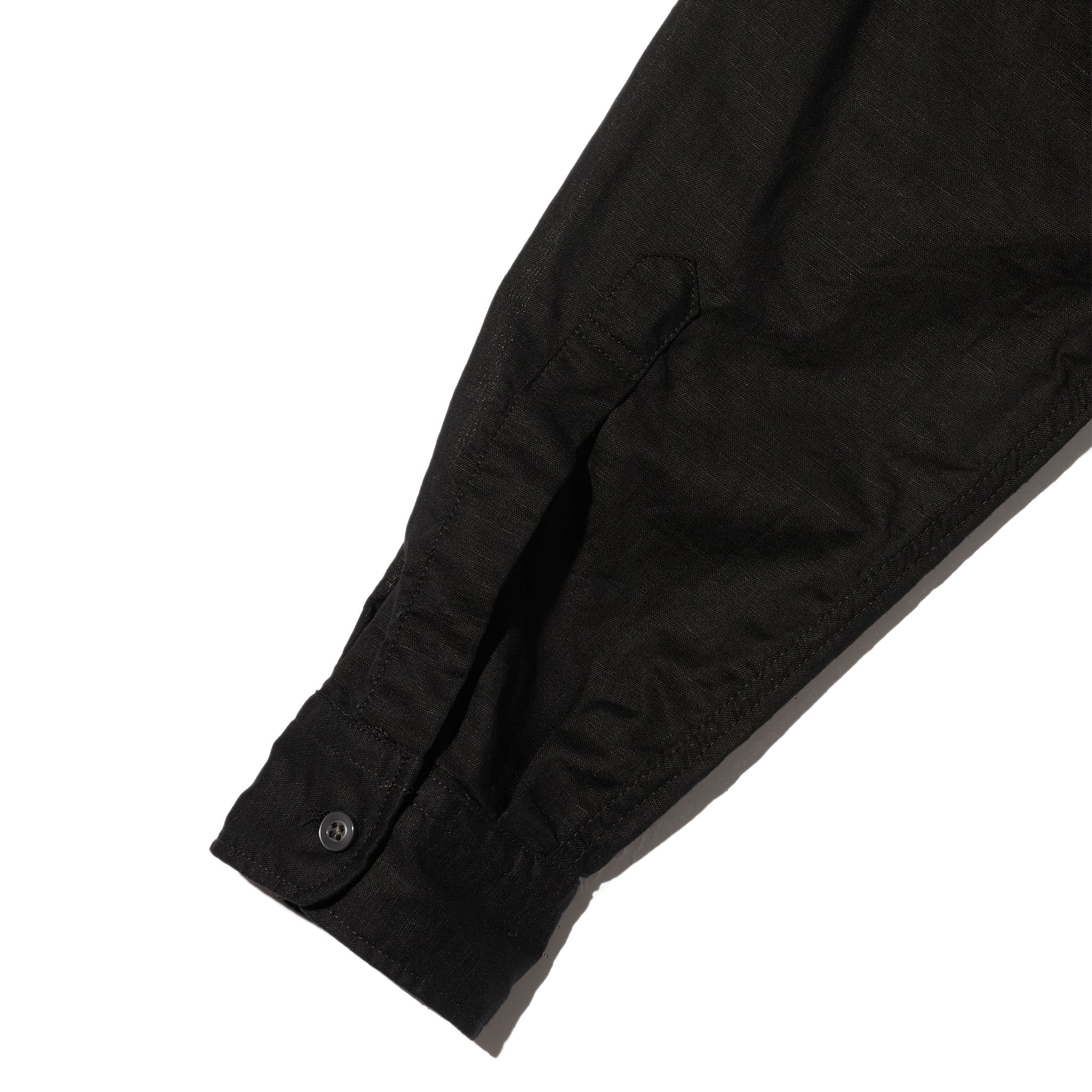 Guayabera Shirt - Black Handkerchief Linen
